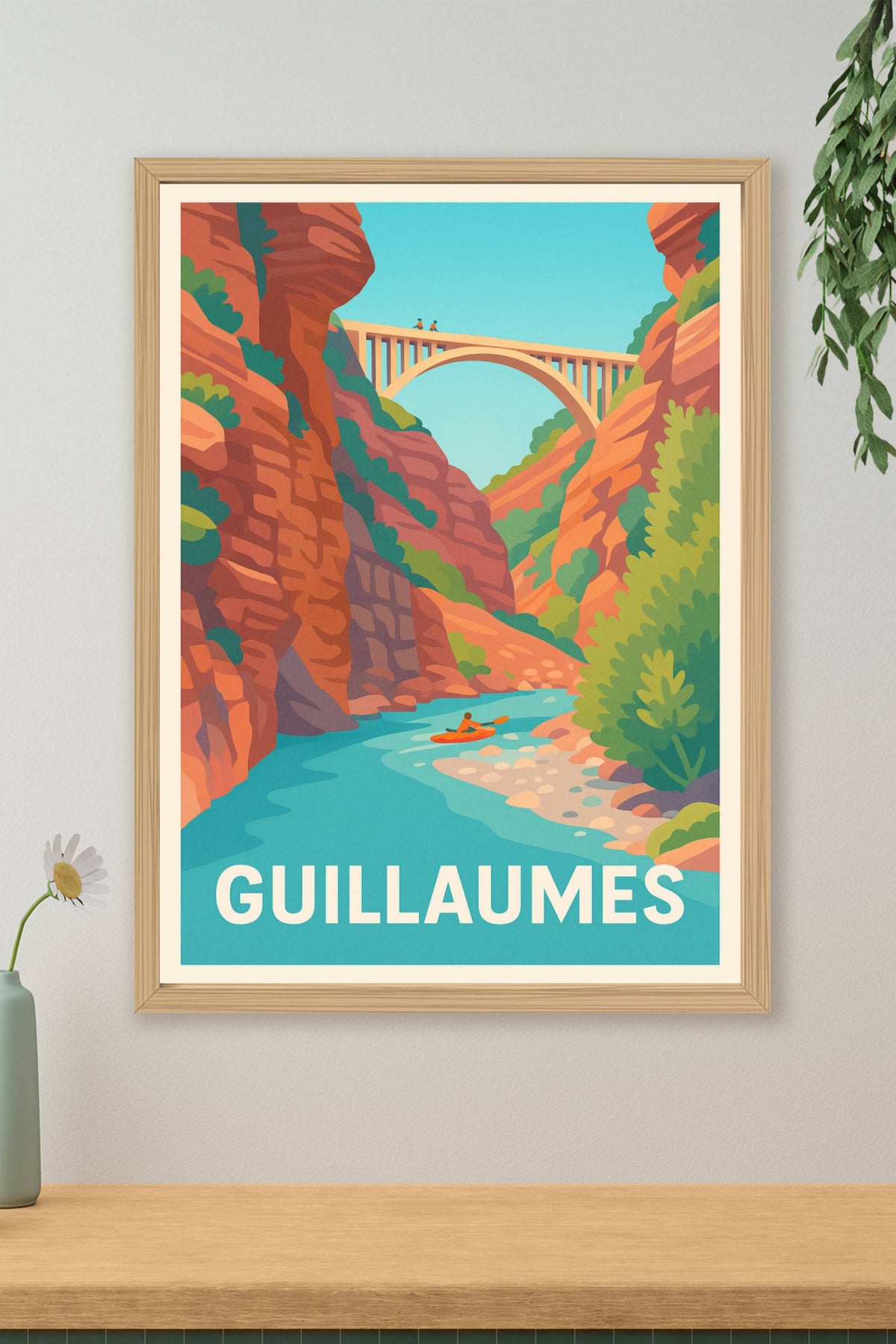 Affiche Guillaumes — L'évasion au cœur des gorges · poster d'art de Guillaumes