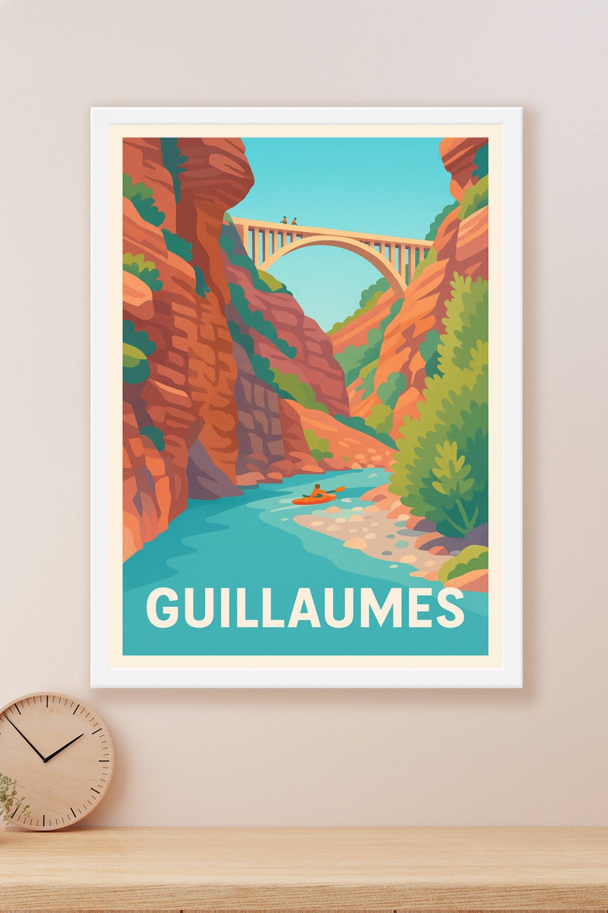 Affiche Guillaumes — L'évasion au cœur des gorges · poster d'art de Guillaumes