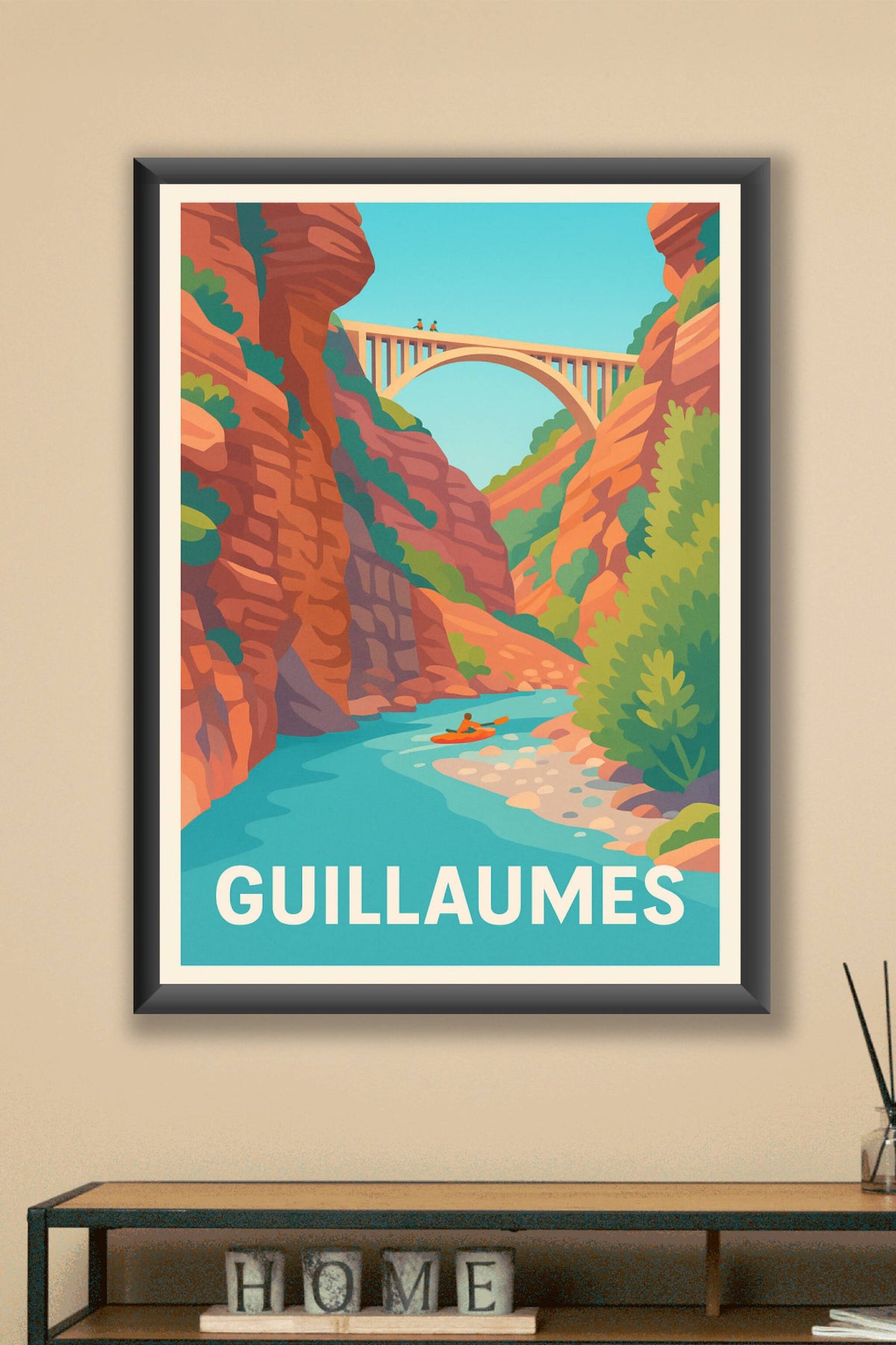 Affiche Guillaumes — L'évasion au cœur des gorges · poster d'art de Guillaumes