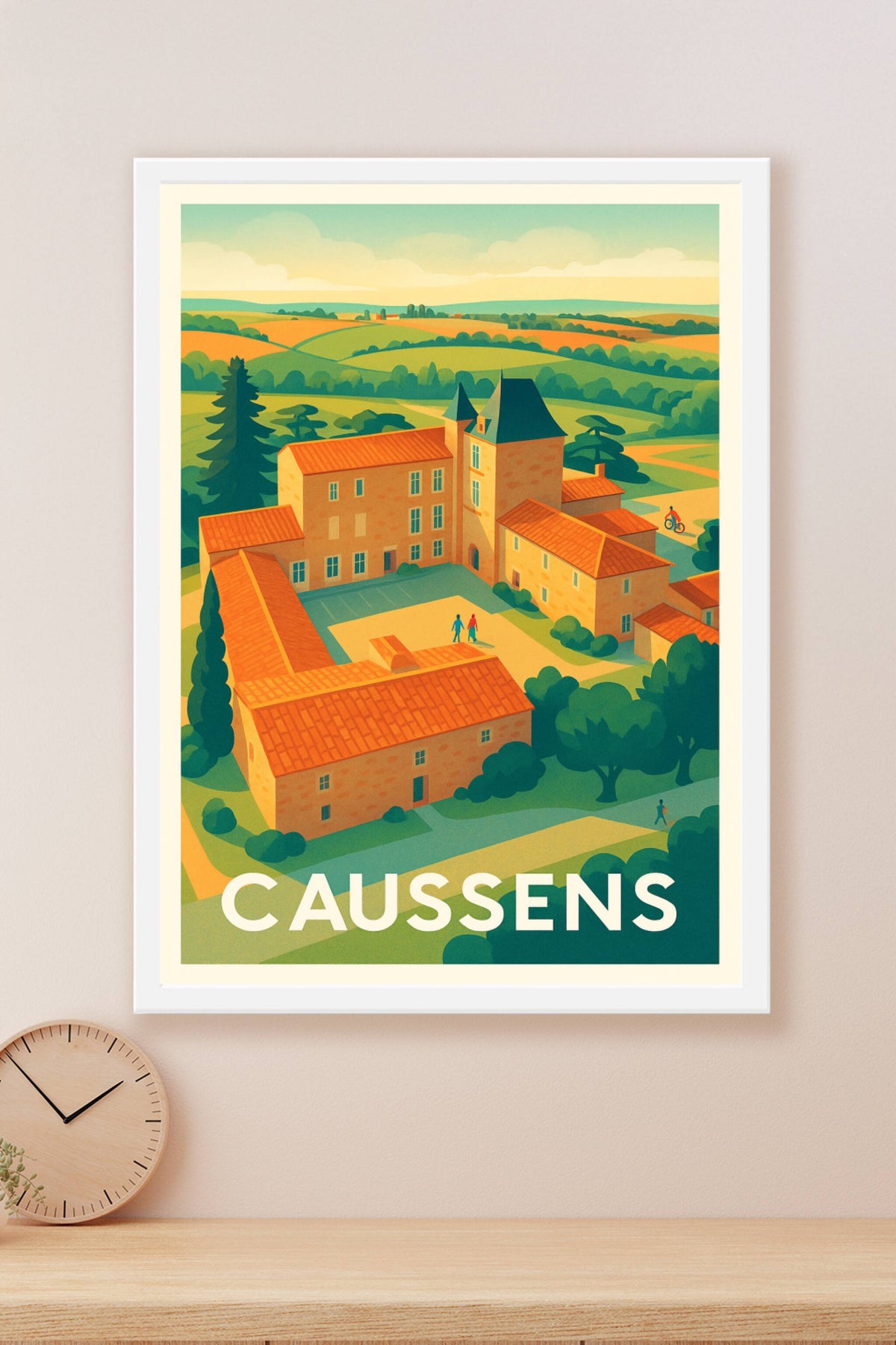 Affiche Caussens — Charme et sérénité au cœur de la campagne · poster d'art de Caussens
