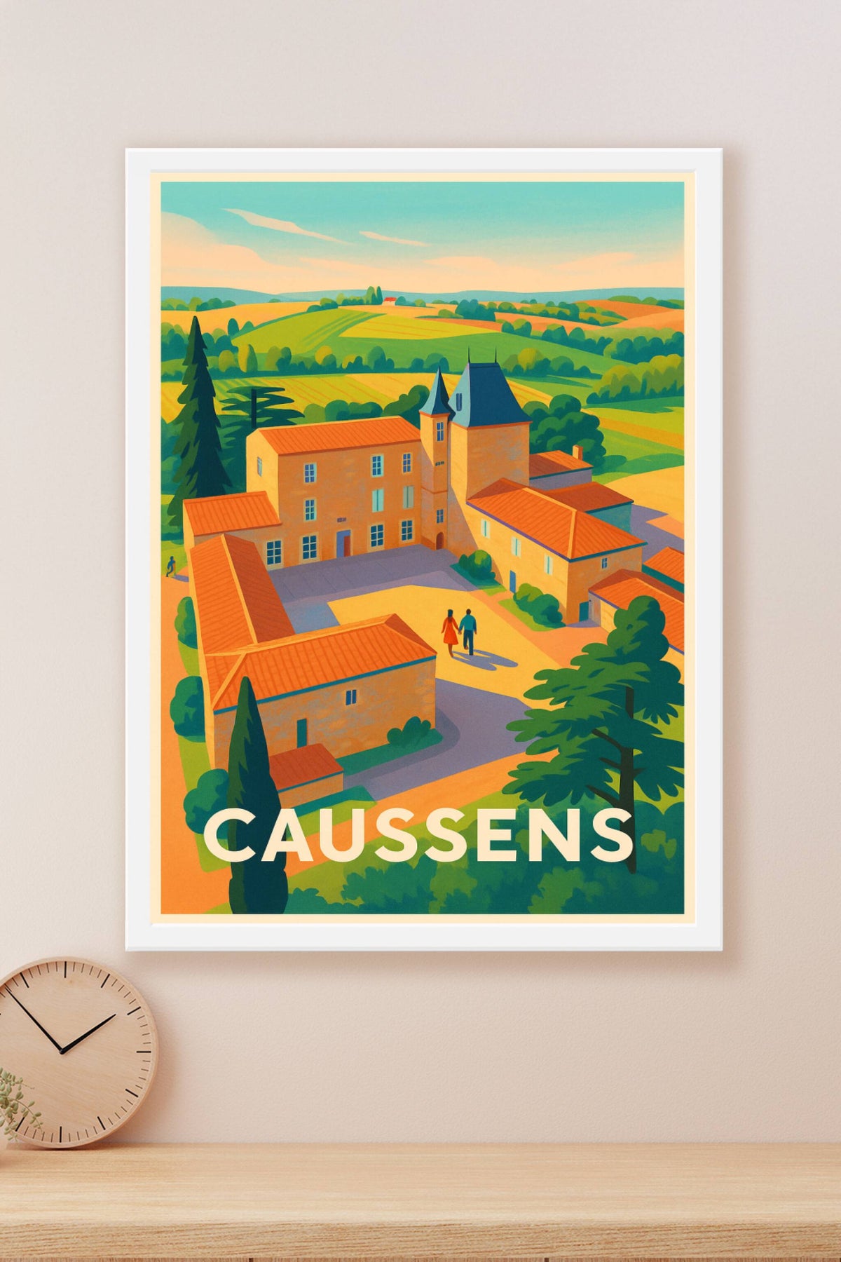 Affiche Caussens — Charme et sérénité au cœur de la campagne · poster d'art de Caussens