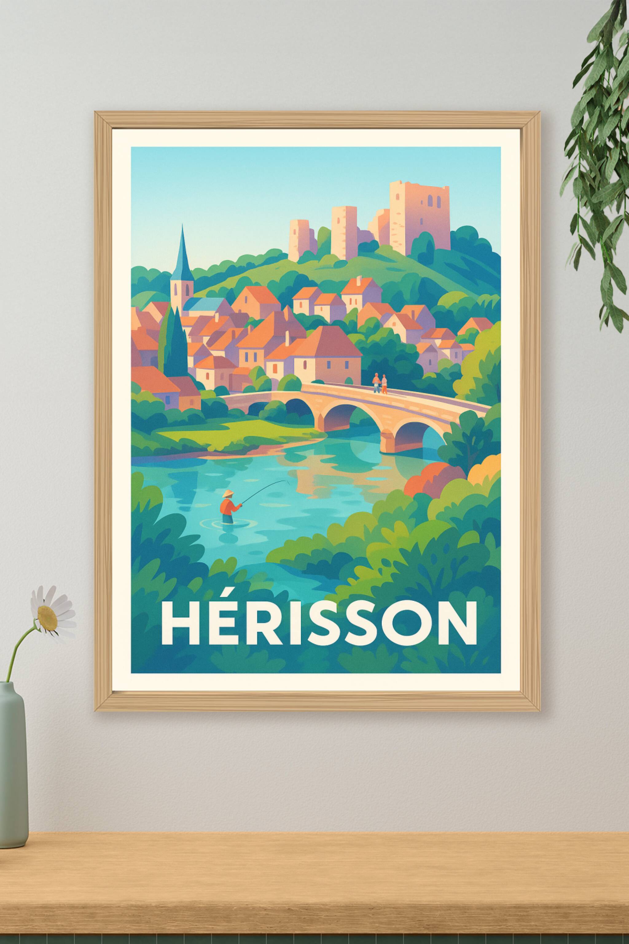Affiche de Hérisson - Charme et sérénité au fil de l'eau