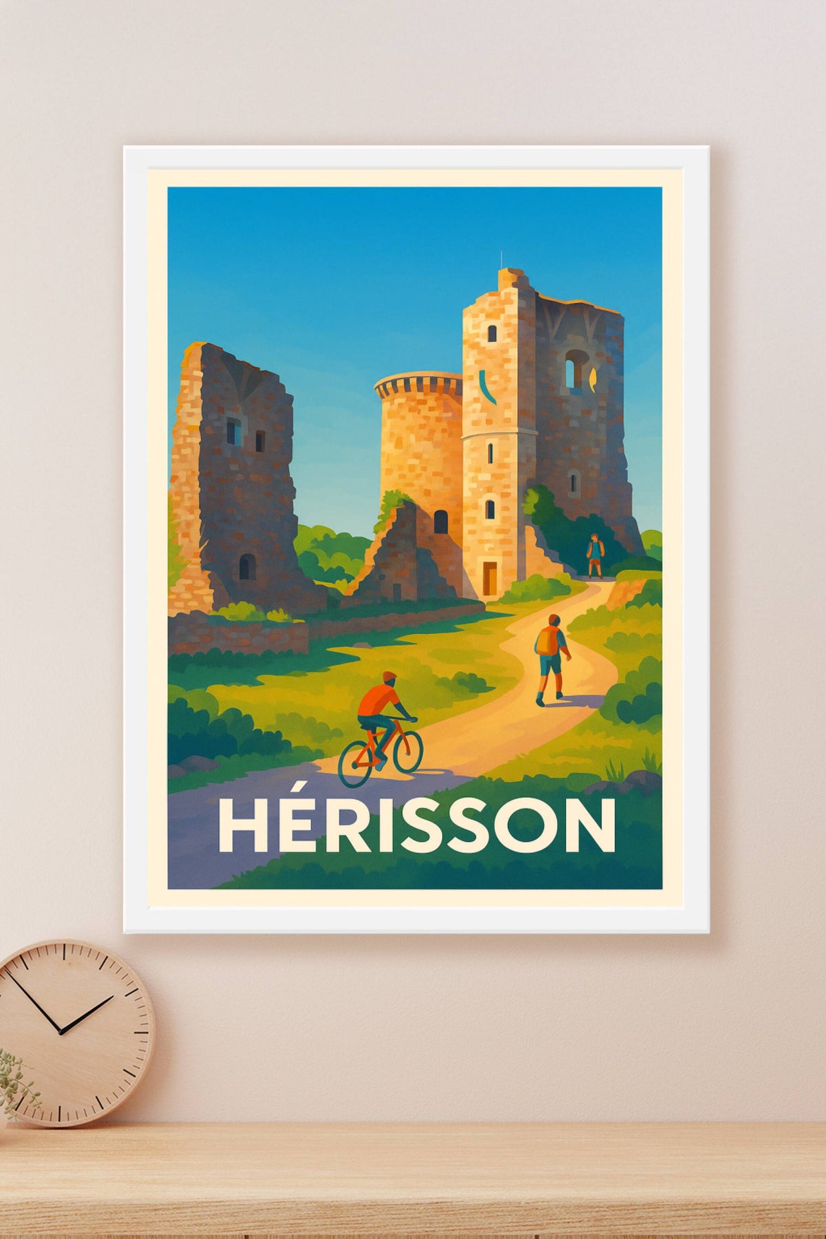 Affiche Hérisson — Découvrez le charme médiéval en pleine nature · poster d'art de Hérisson