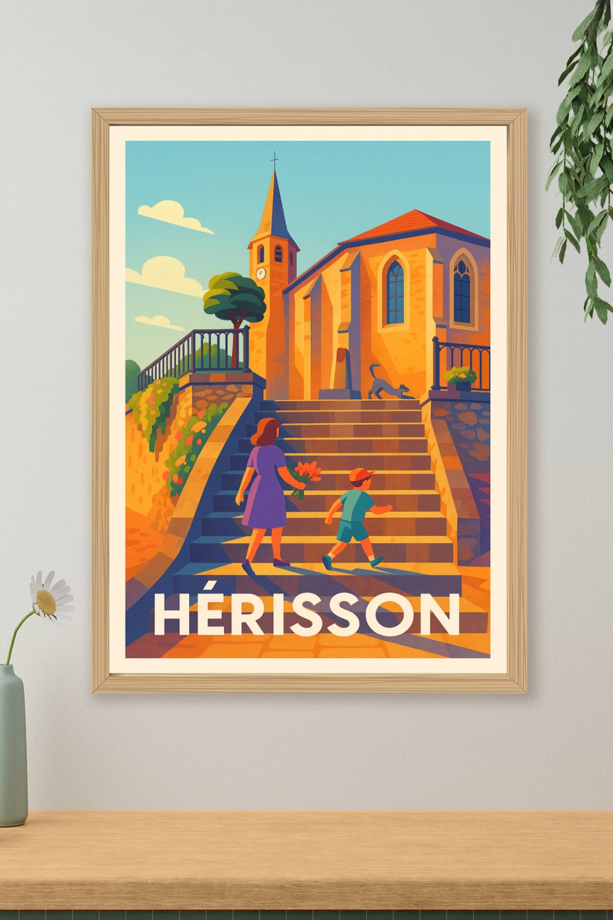 Affiche Hérisson — Escapade lumineuse au cœur du patrimoine · poster d'art de Hérisson