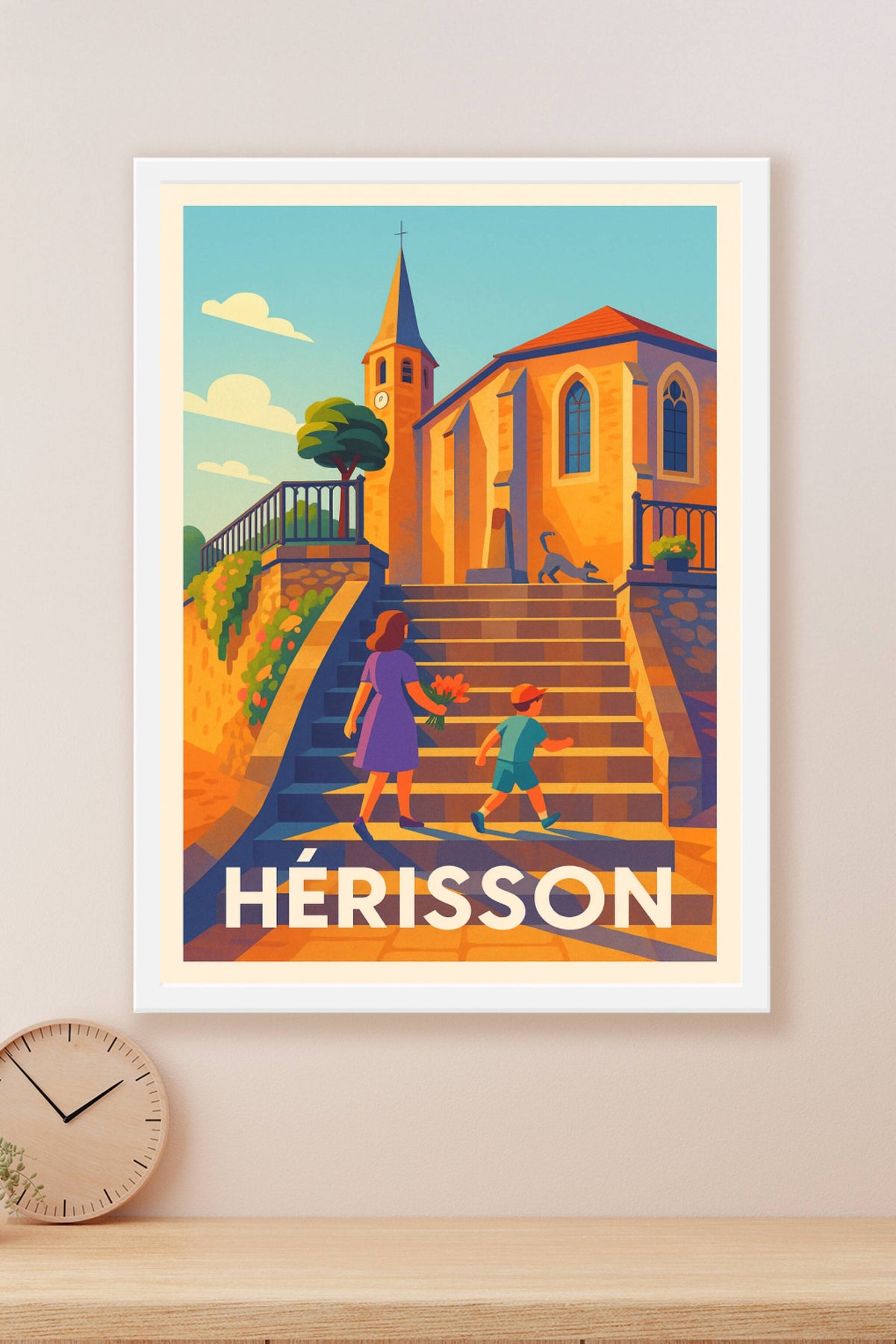Affiche Hérisson — Escapade lumineuse au cœur du patrimoine · poster d'art de Hérisson