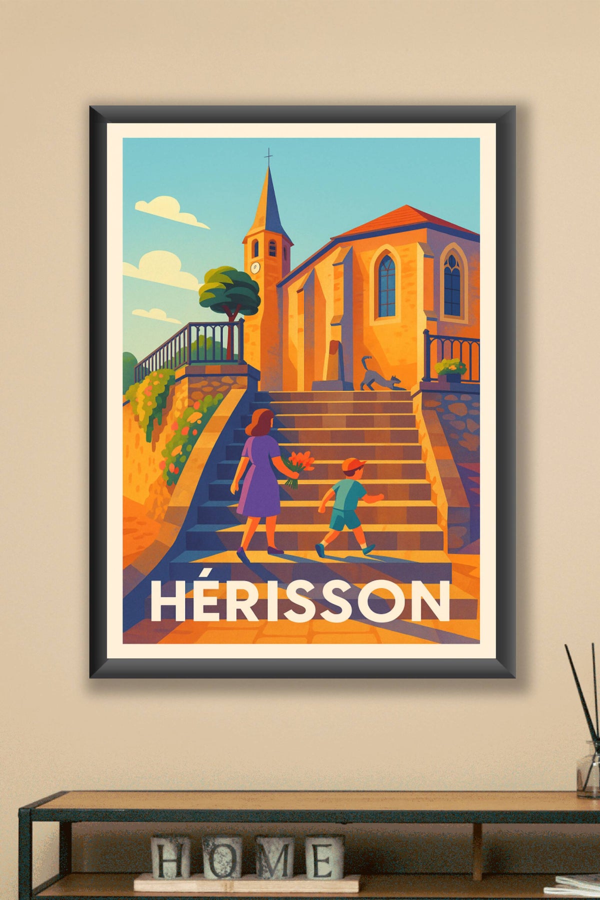 Affiche Hérisson — Escapade lumineuse au cœur du patrimoine · poster d'art de Hérisson