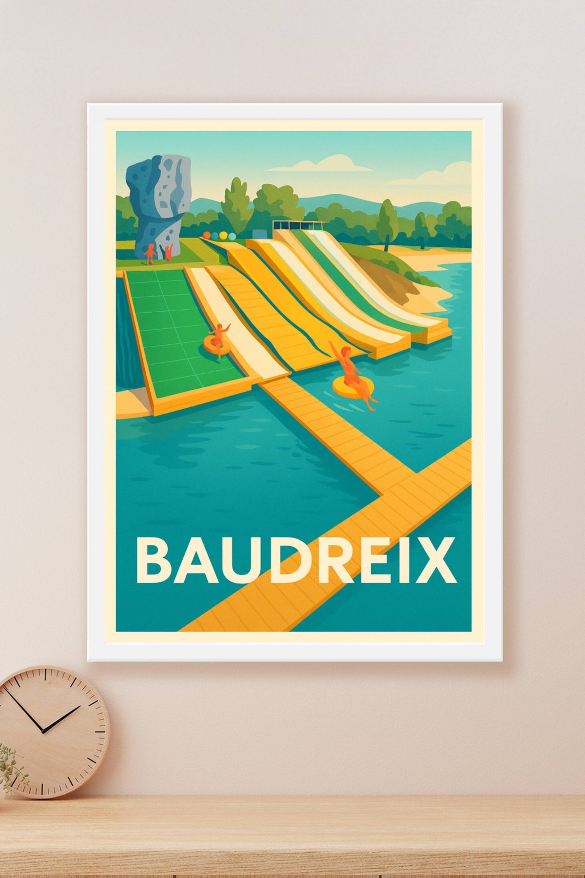 Affiche Baudreix — Plaisirs aquatiques et détente estivale · poster d'art de Baudreix