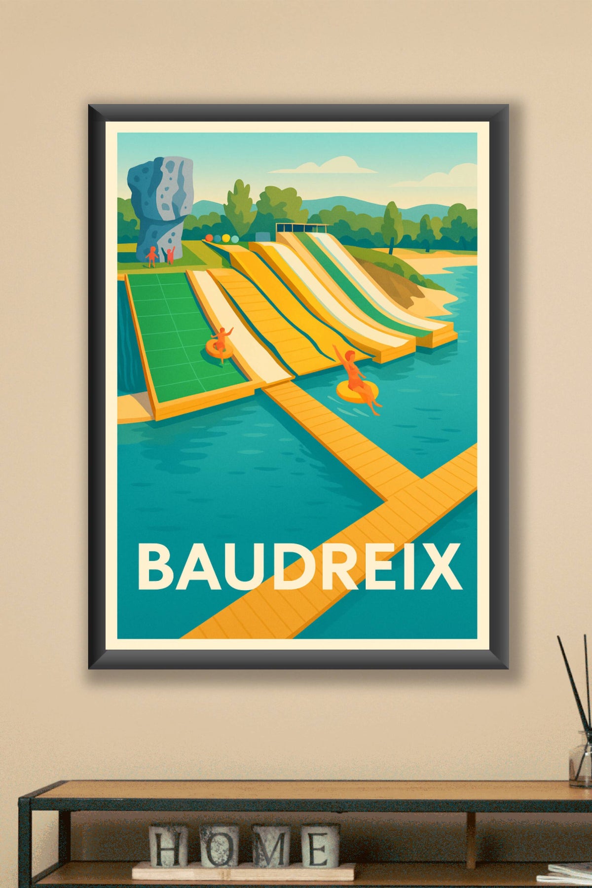 Affiche Baudreix — Plaisirs aquatiques et détente estivale · poster d'art de Baudreix