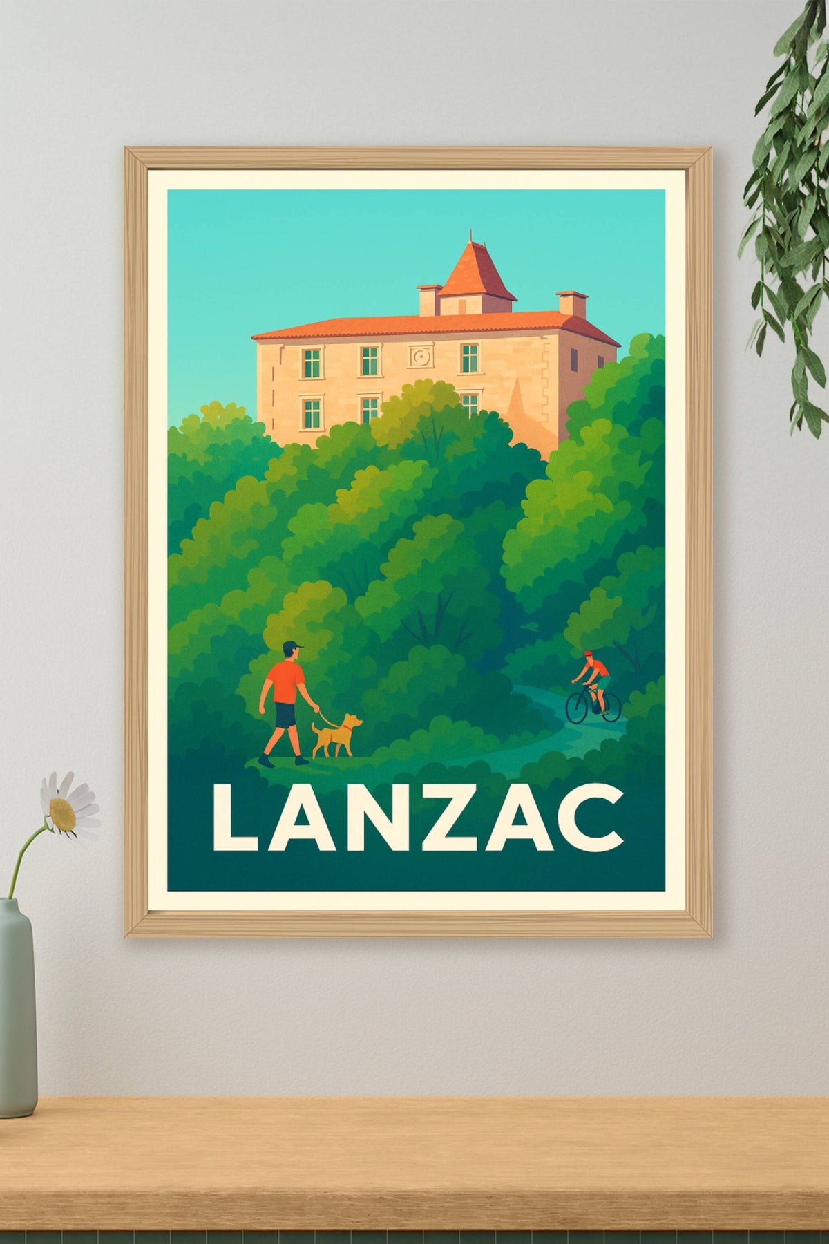 Affiche Lanzac — Charme bucolique et nature préservée · poster d'art de Lanzac