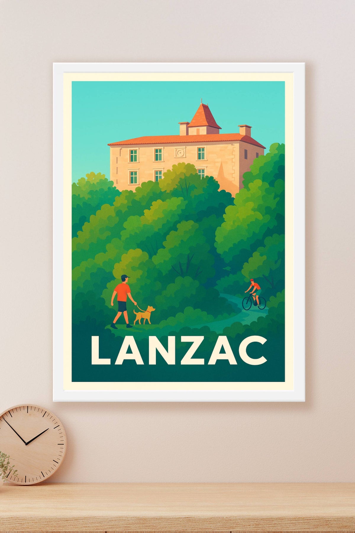 Affiche Lanzac — Charme bucolique et nature préservée · poster d'art de Lanzac