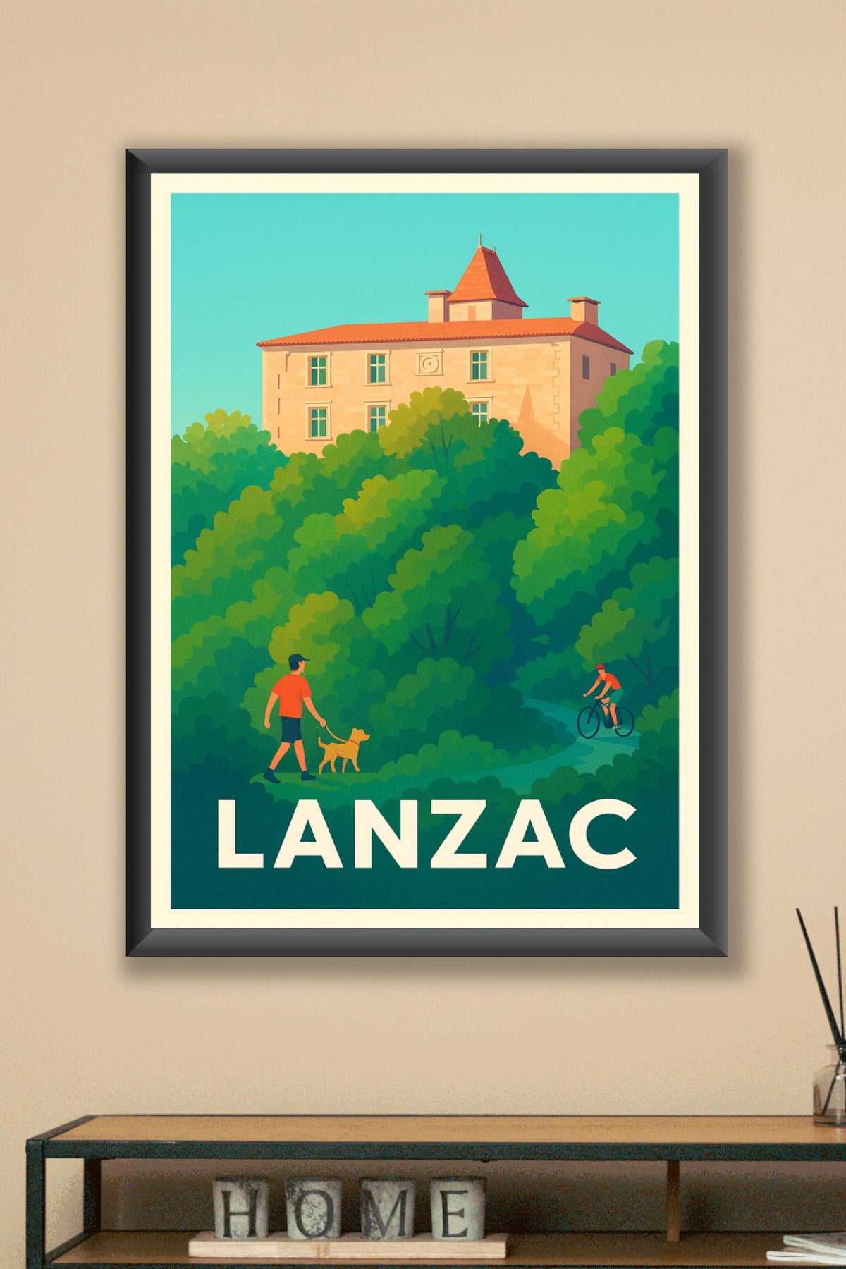 Affiche Lanzac — Charme bucolique et nature préservée · poster d'art de Lanzac