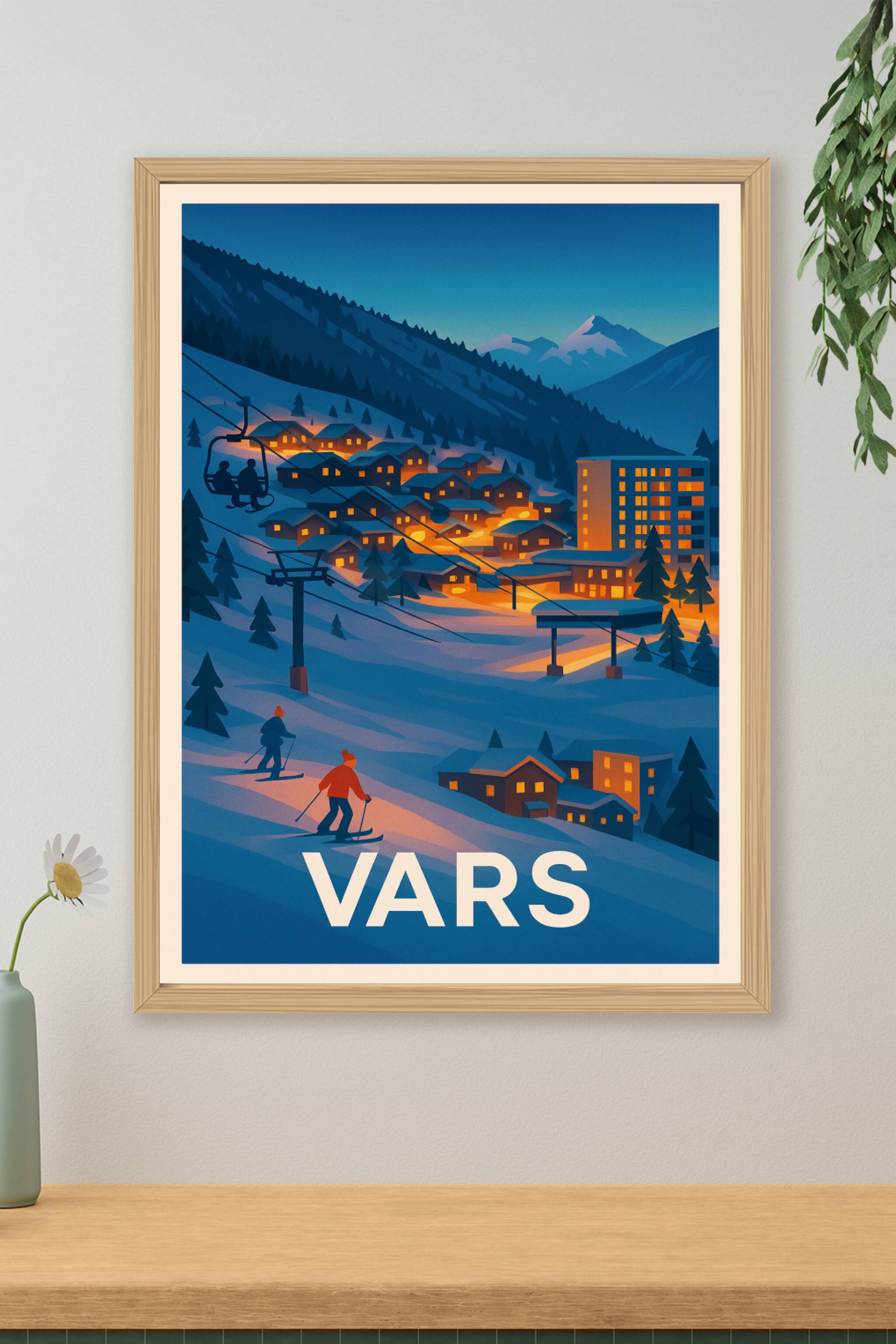 Affiche de Vars - Évasion hivernale au cœur des Alpes