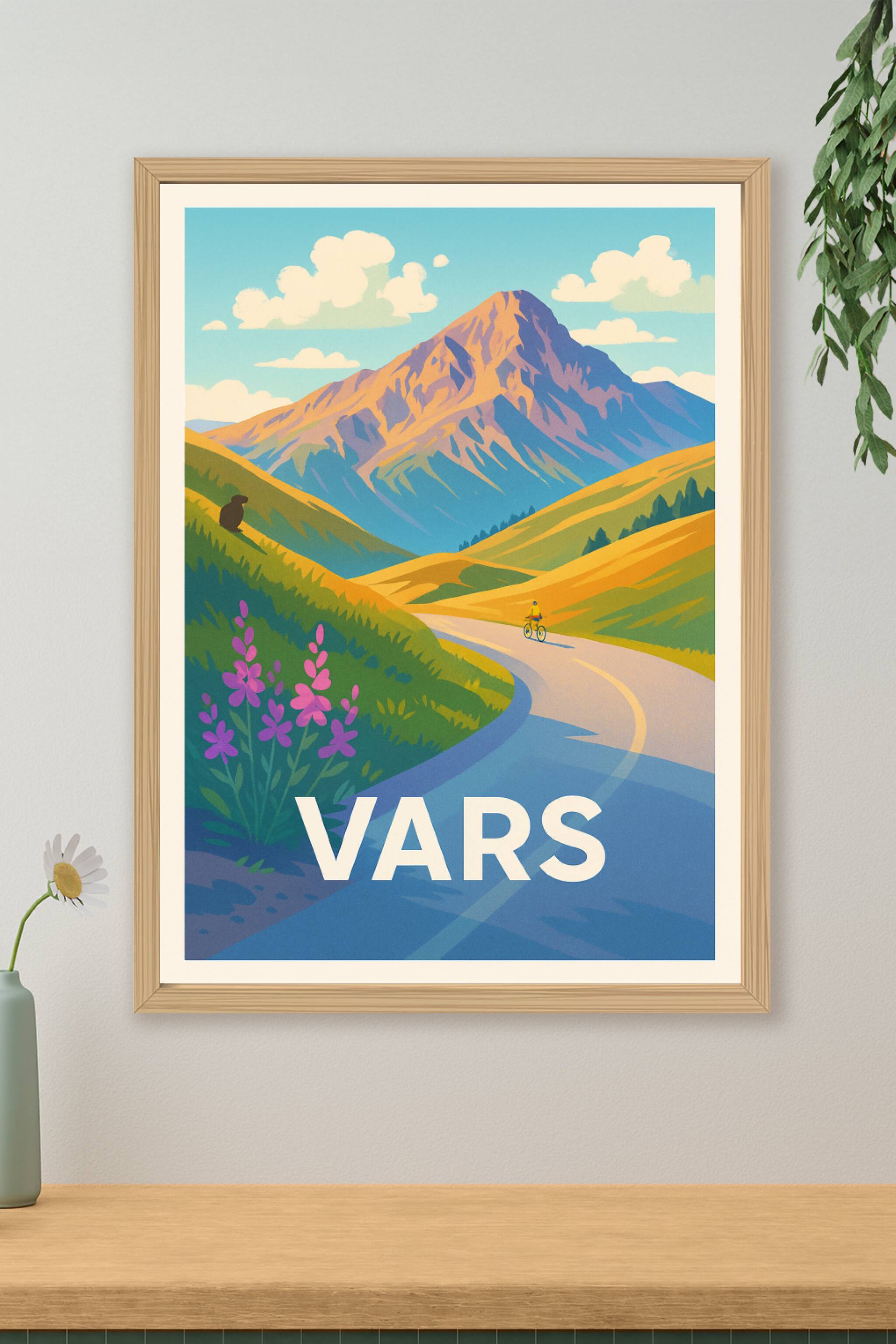 Affiche de Vars - L'appel des montagnes alpines