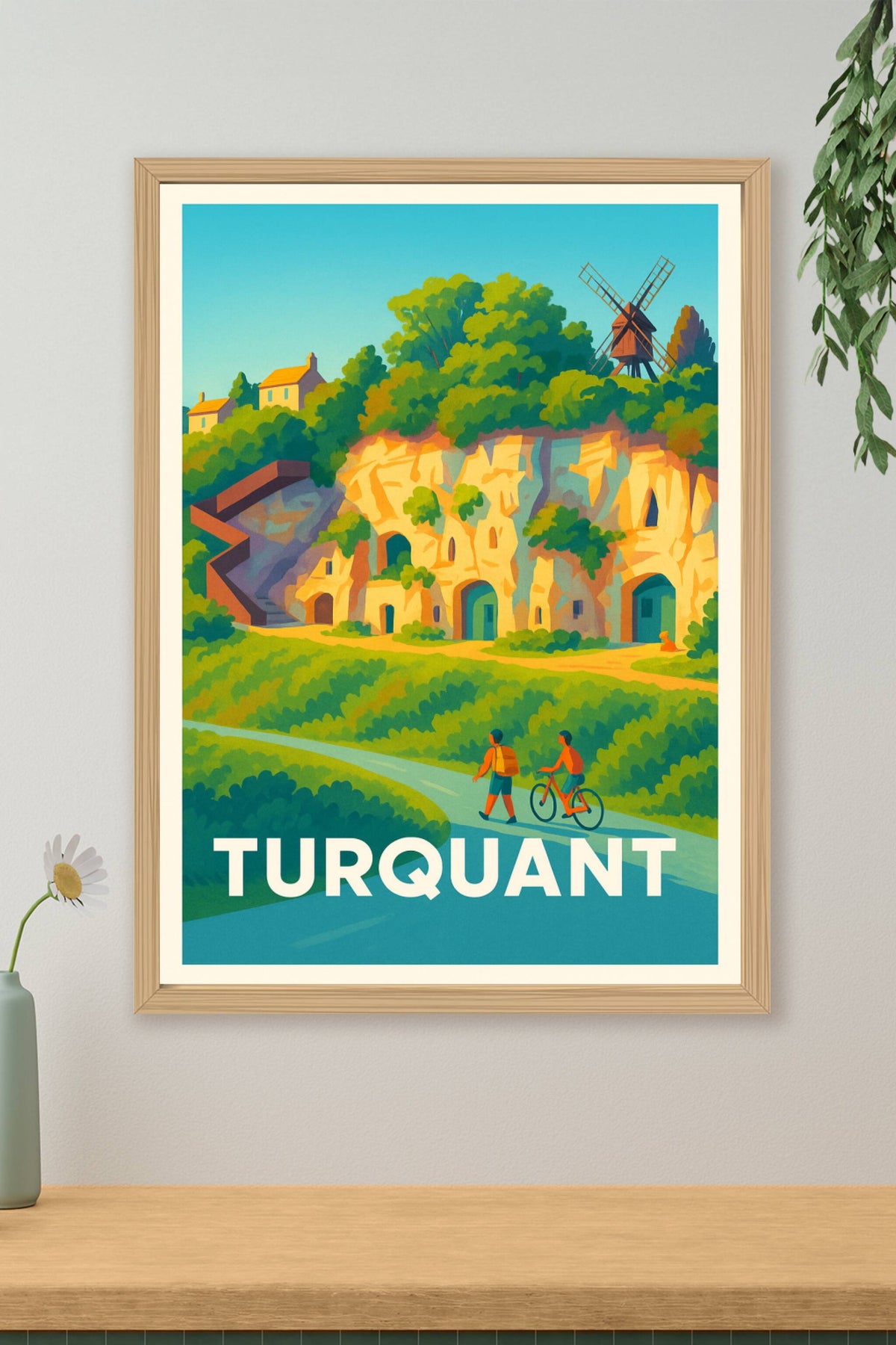 Affiche Turquant — Charme bucolique et patrimoine troglodytique · poster d'art de Turquant