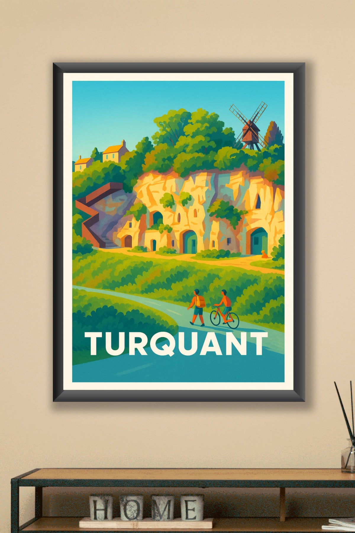 Affiche Turquant — Charme bucolique et patrimoine troglodytique · poster d'art de Turquant