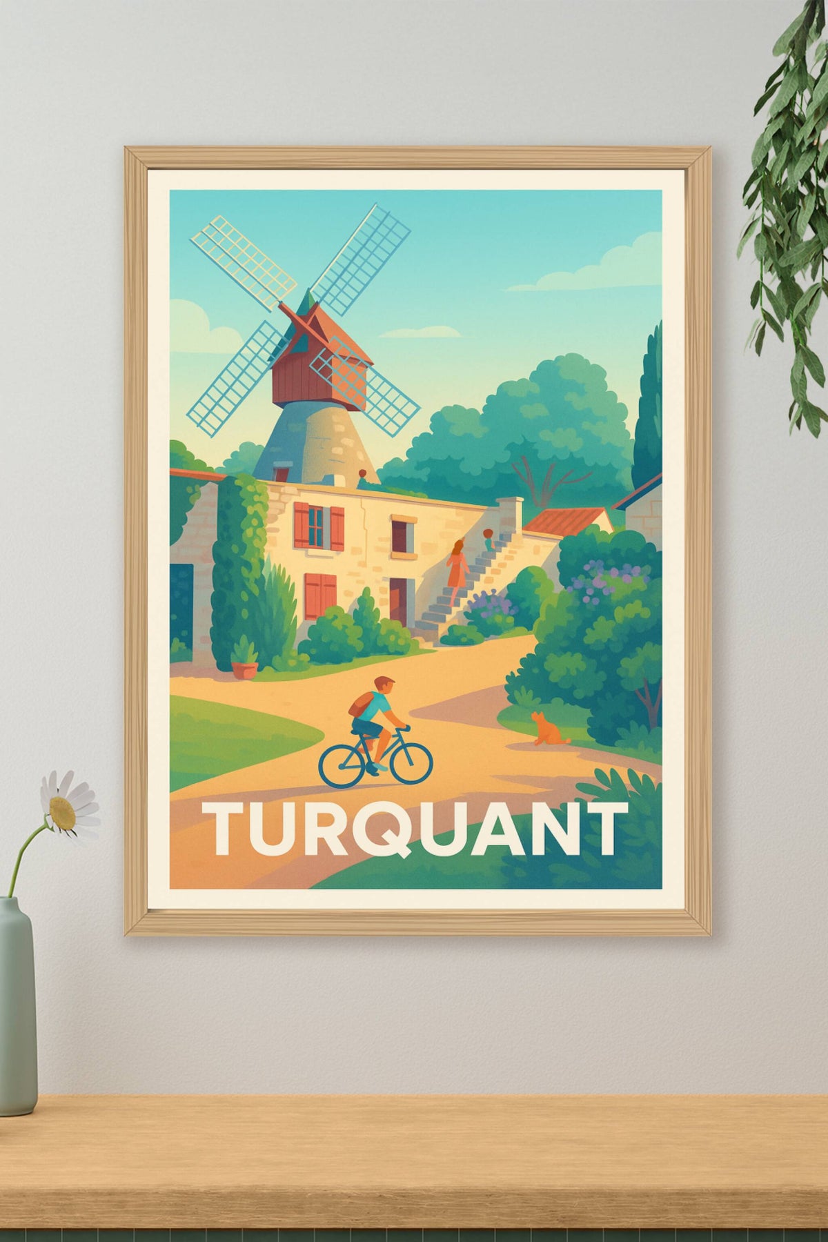Affiche Turquant — Charme bucolique et douceur de vivre · poster d'art de Turquant