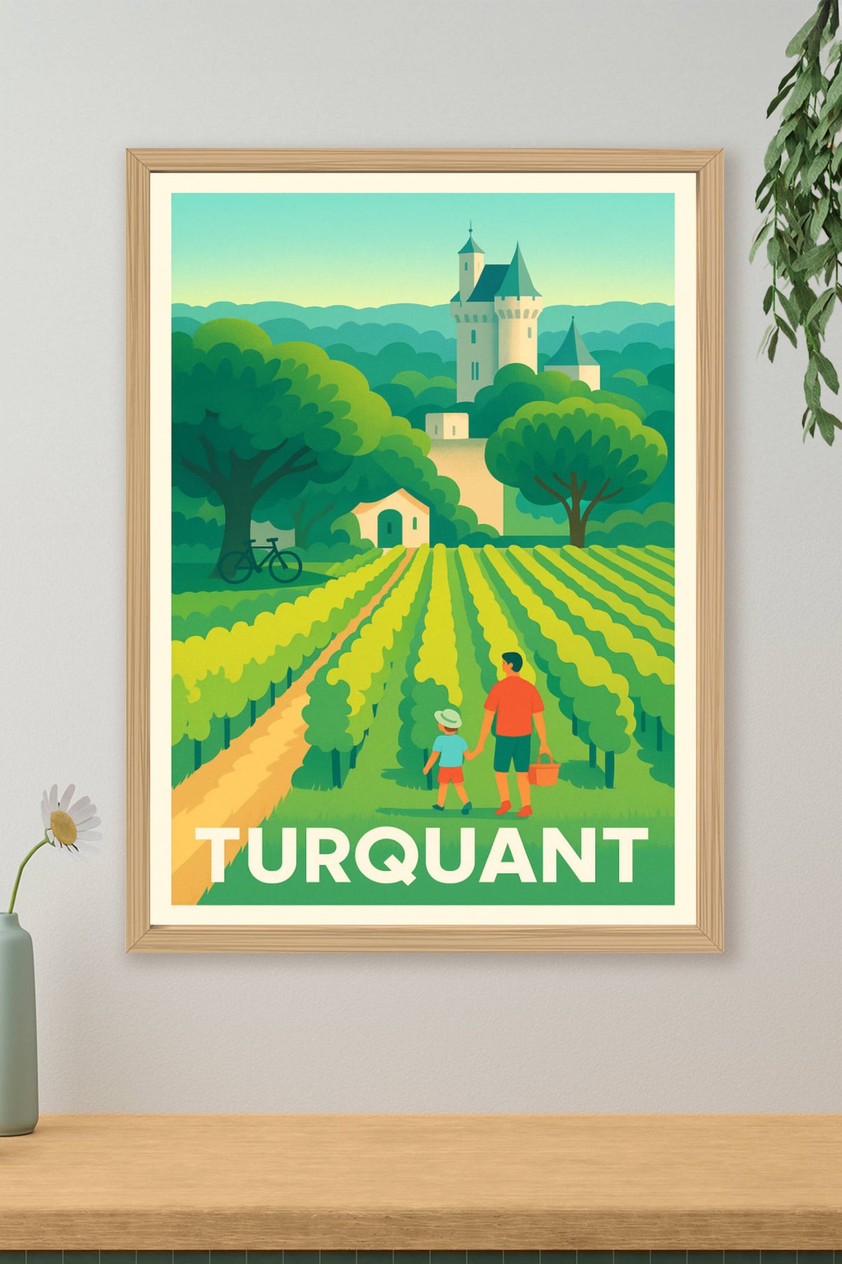 Affiche Turquant — Escapade champêtre en vallée de la Loire · poster d'art de Turquant