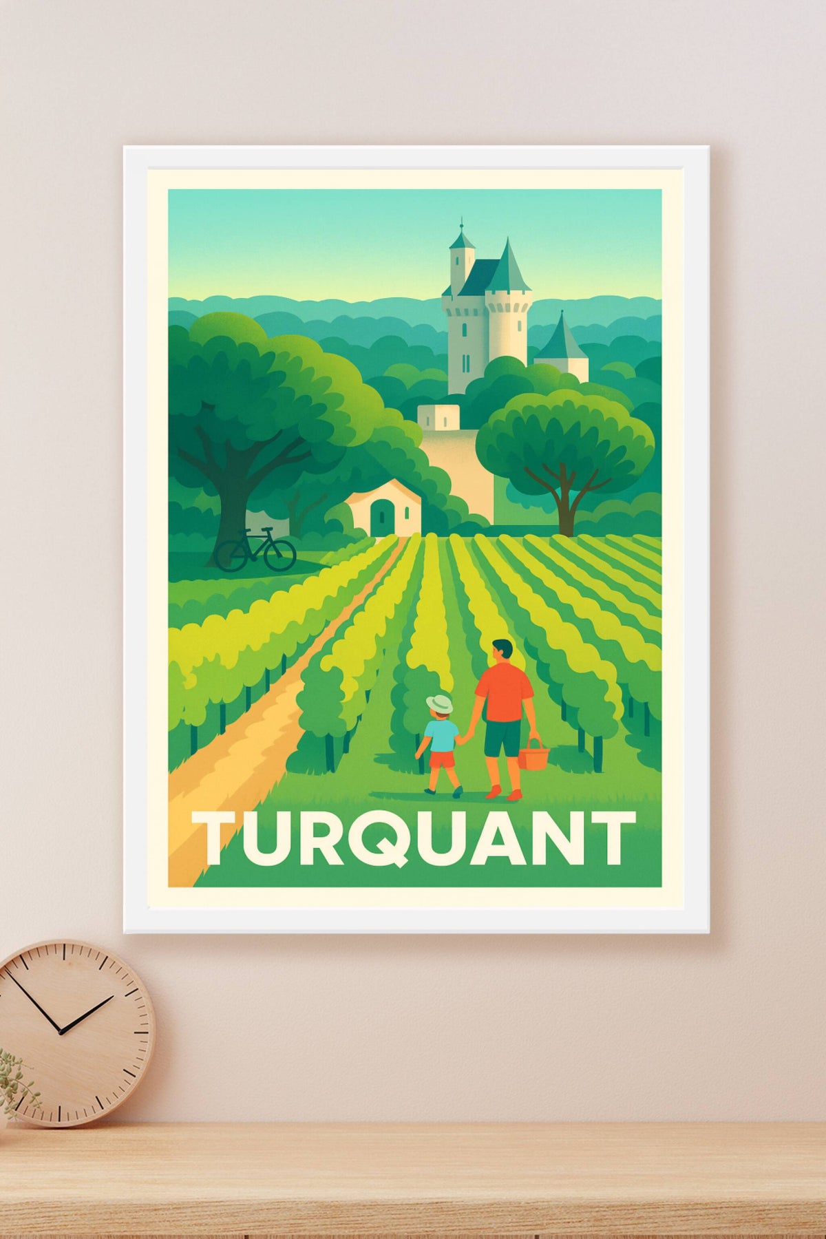 Affiche Turquant — Escapade champêtre en vallée de la Loire · poster d'art de Turquant
