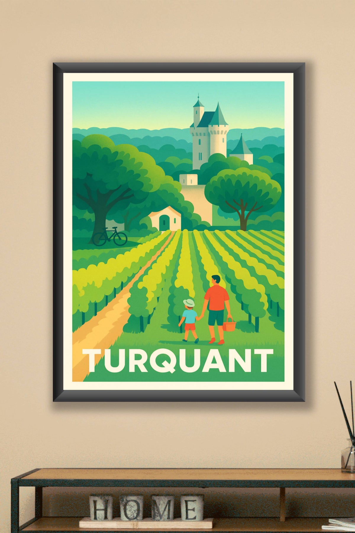 Affiche Turquant — Escapade champêtre en vallée de la Loire · poster d'art de Turquant