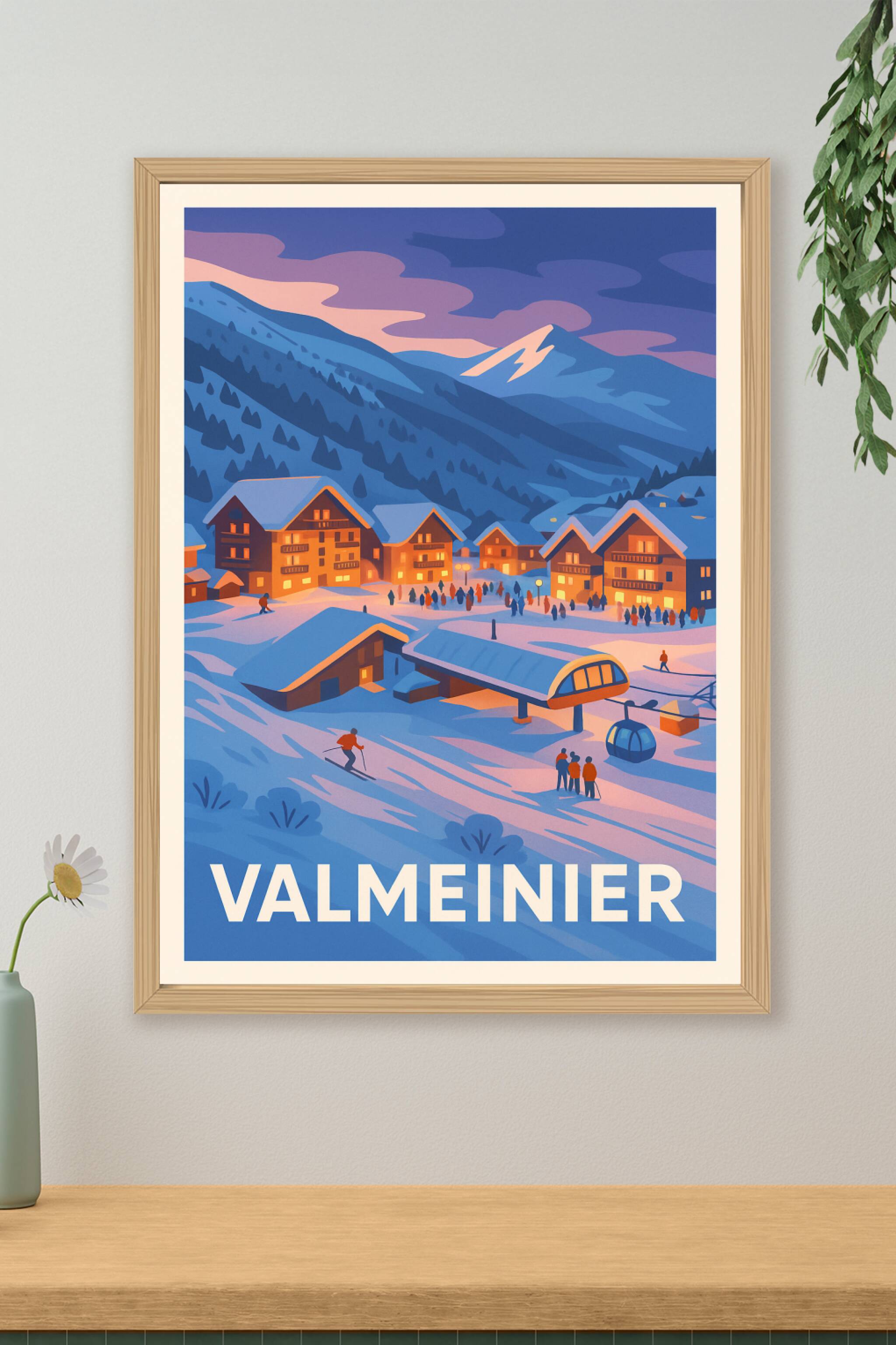 Affiche de Valmeinier - Évasion hivernale dans les Alpes
