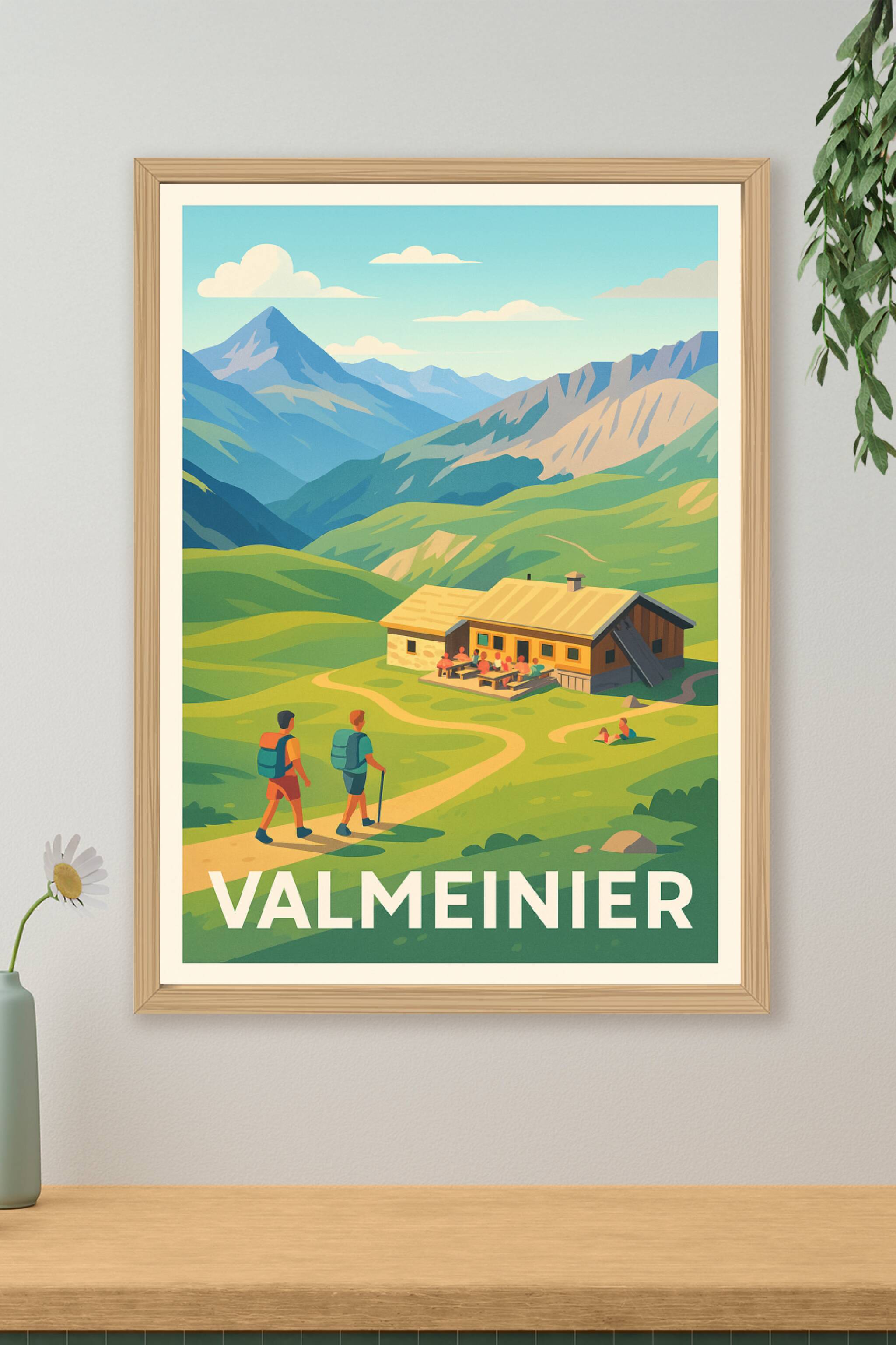 Affiche de Valmeinier - Évasion et Randonnée en Montagne