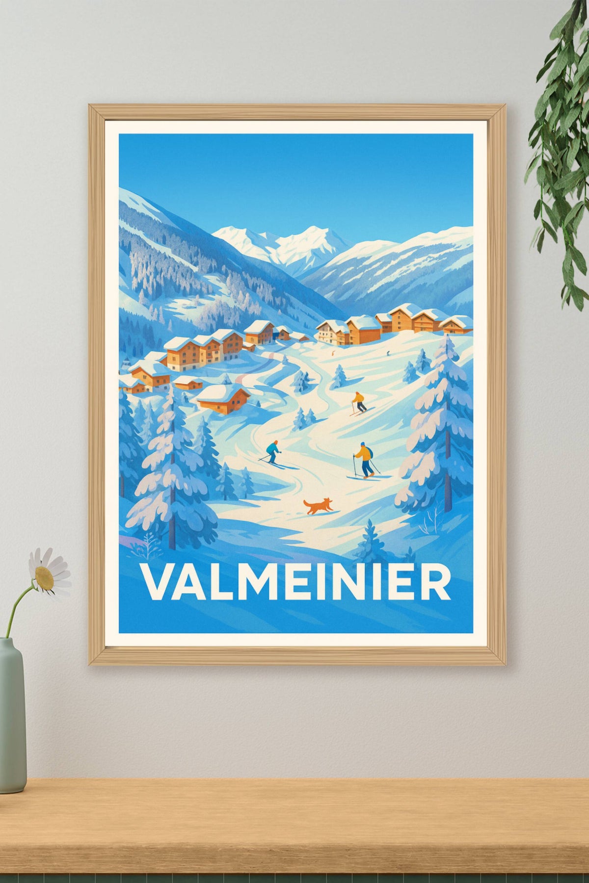 Affiche Valmeinier — Émerveillez-vous au coeur des Alpes enneigées · poster d'art de Valmeinier