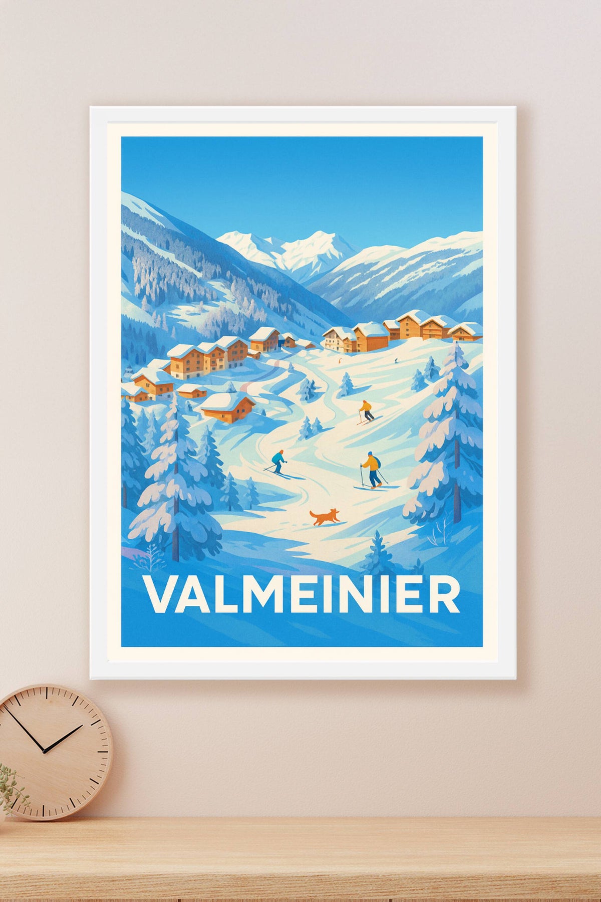Affiche Valmeinier — Émerveillez-vous au coeur des Alpes enneigées · poster d'art de Valmeinier