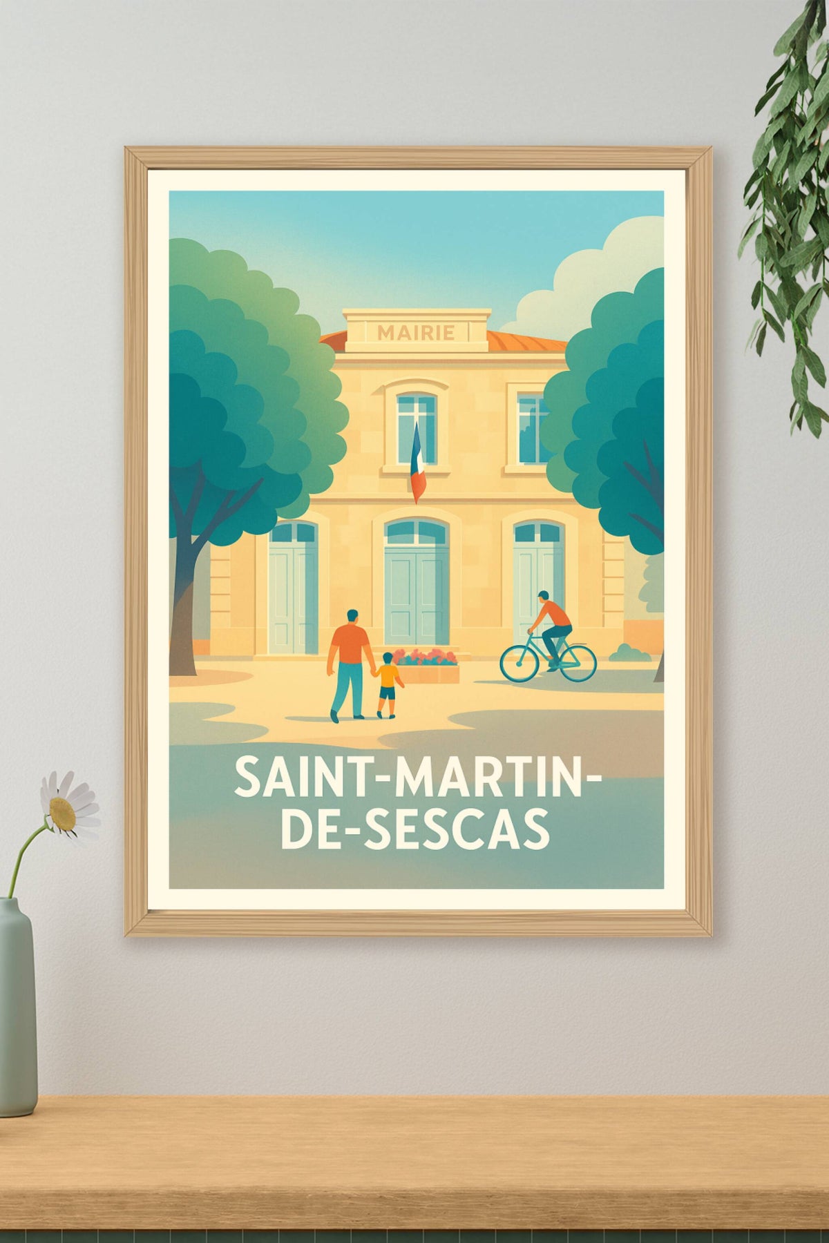 Affiche Saint-Martin-de-Sescas — Charme authentique au cœur de la mairie · poster d'art de Saint-Martin-de-Sescas