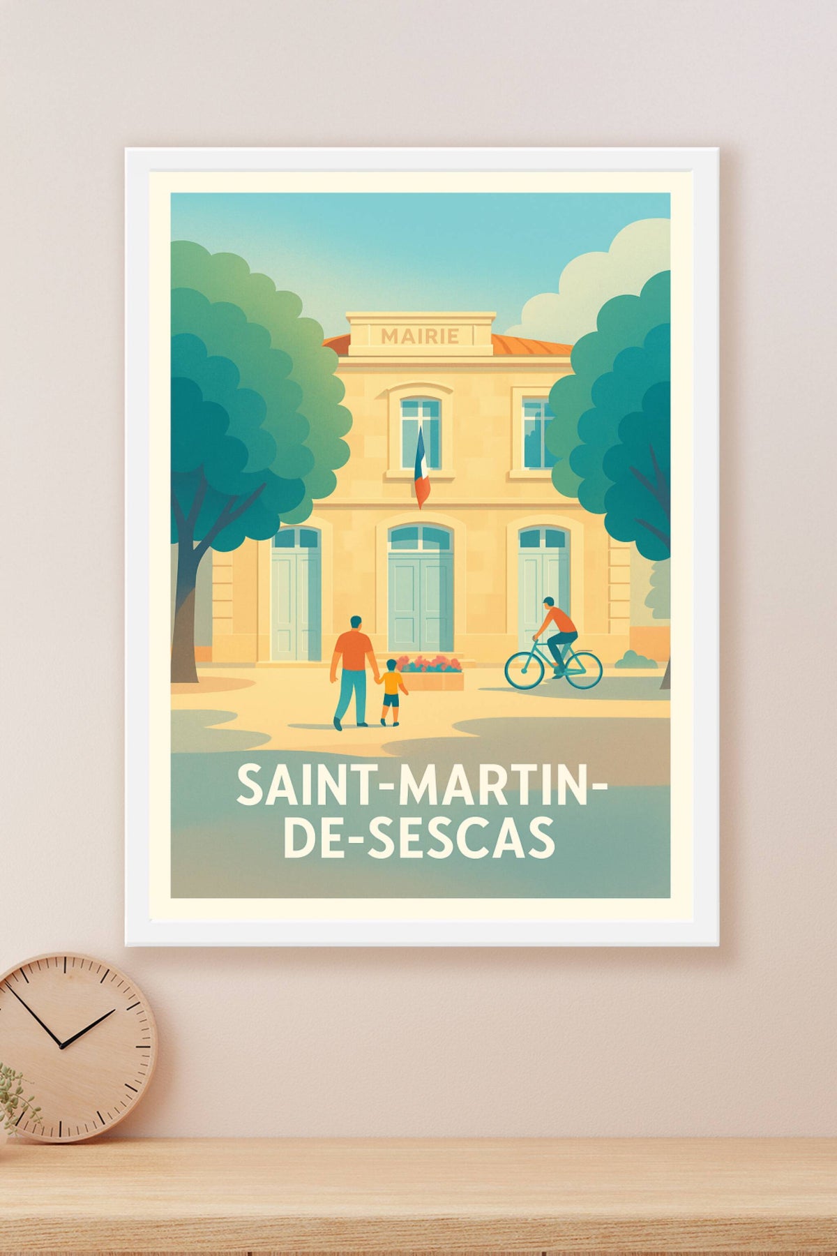 Affiche Saint-Martin-de-Sescas — Charme authentique au cœur de la mairie · poster d'art de Saint-Martin-de-Sescas