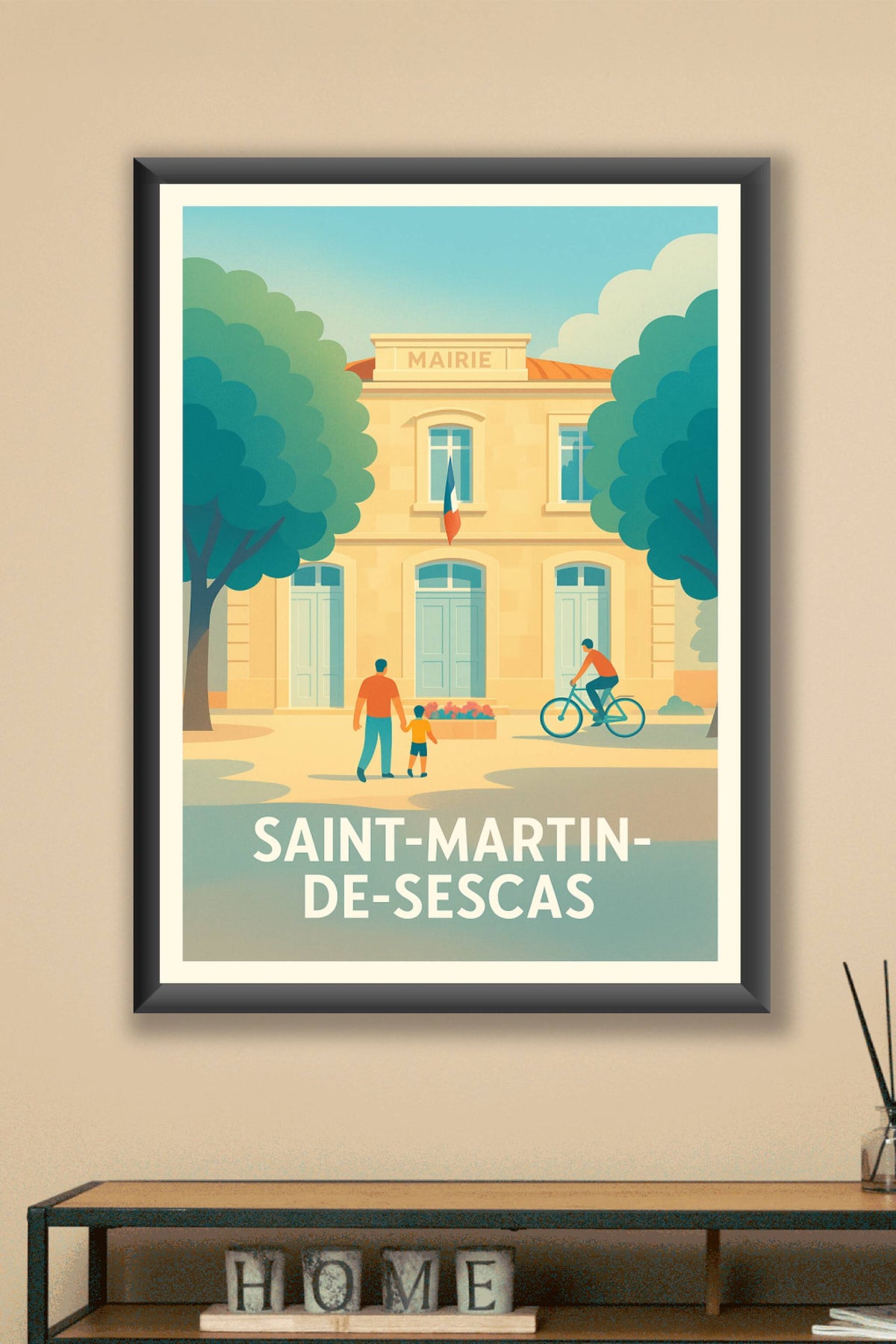 Affiche Saint-Martin-de-Sescas — Charme authentique au cœur de la mairie · poster d'art de Saint-Martin-de-Sescas