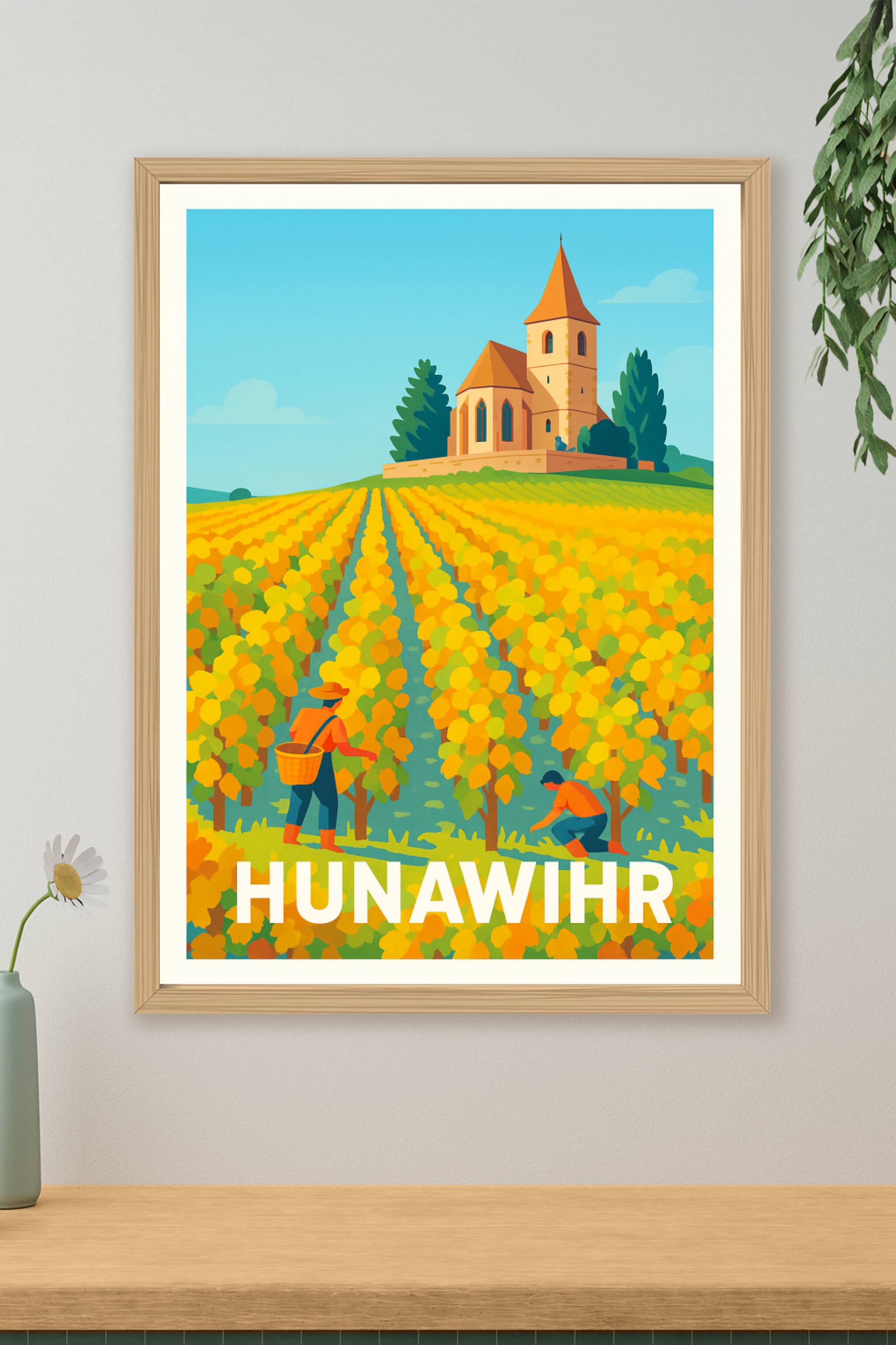 Affiche de Hunawihir - Charme viticole et patrimoine d'Alsace