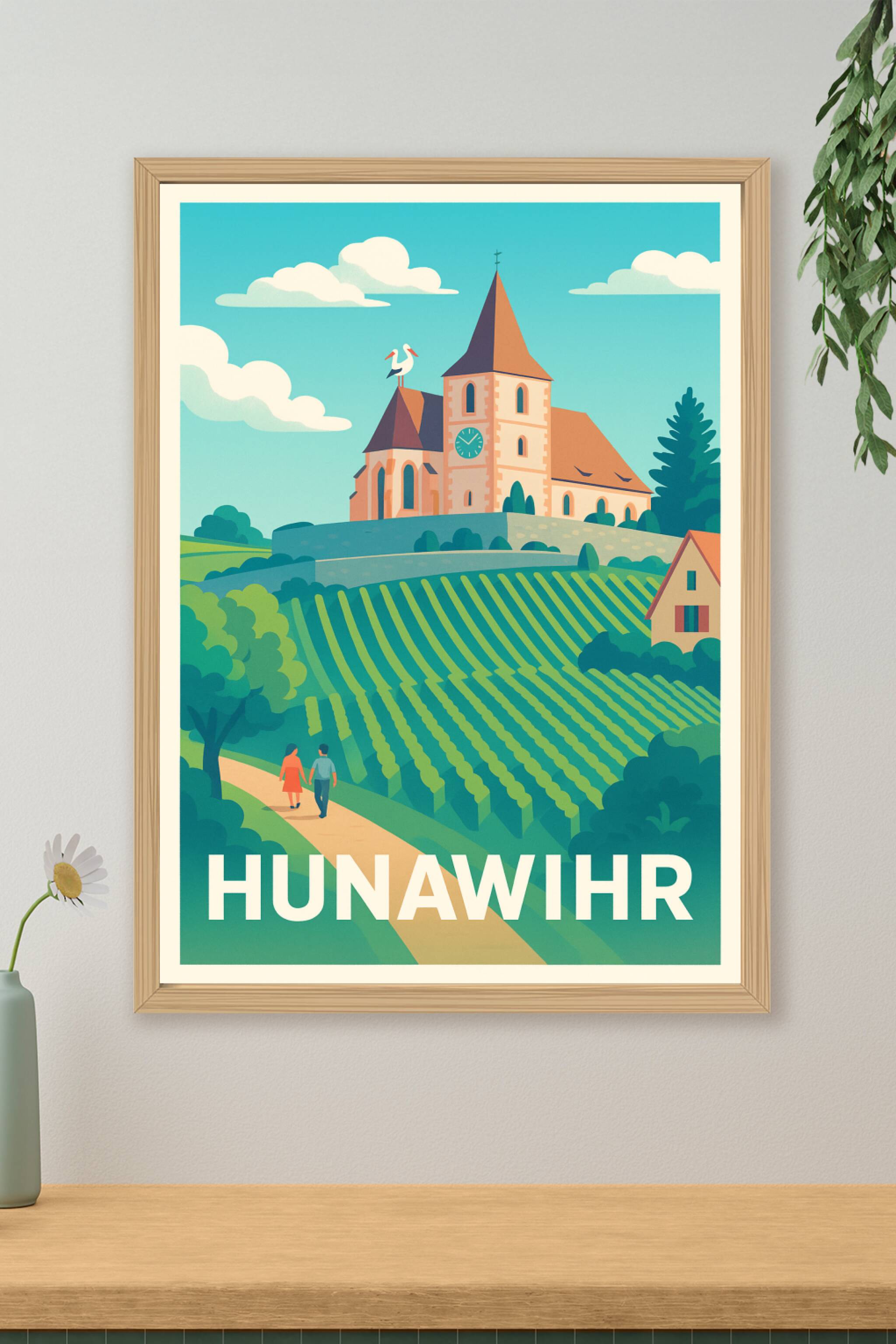 Affiche de Hunawihr - Charme et sérénité au cœur des vignes