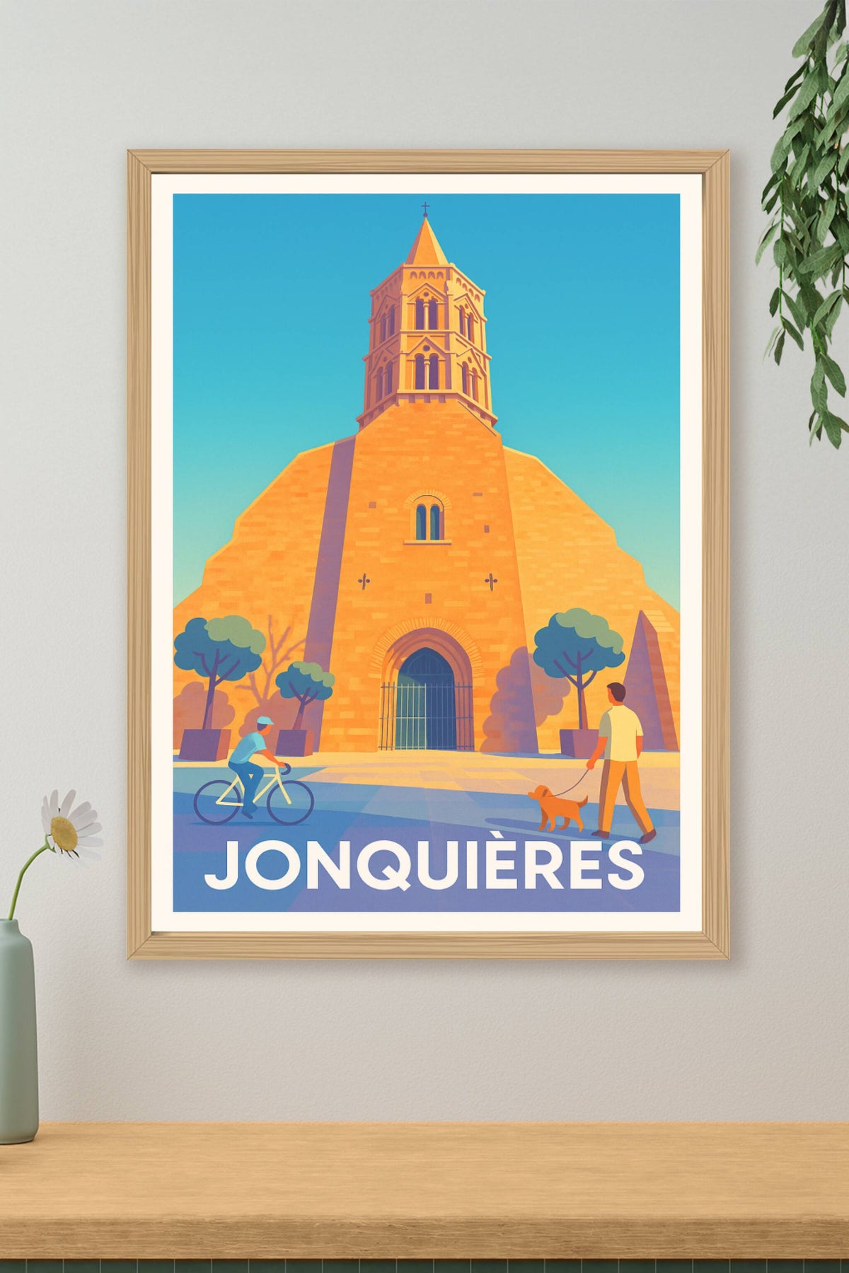 Affiche Jonquières — Une plongée lumineuse au cœur du village · poster d'art de Jonquières