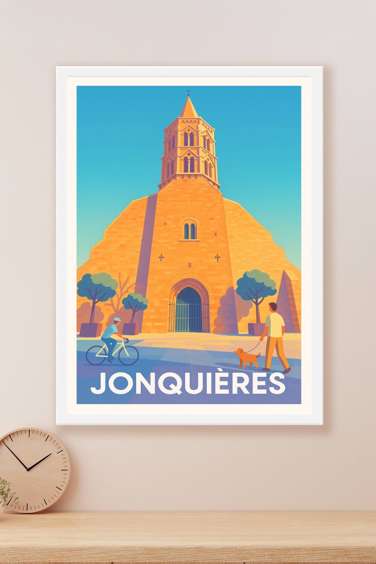 Affiche Jonquières — Une plongée lumineuse au cœur du village · poster d'art de Jonquières