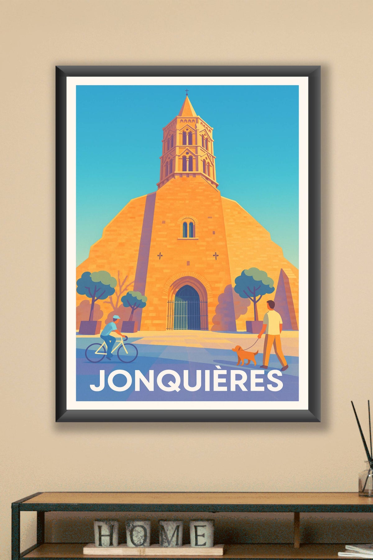 Affiche Jonquières — Une plongée lumineuse au cœur du village · poster d'art de Jonquières