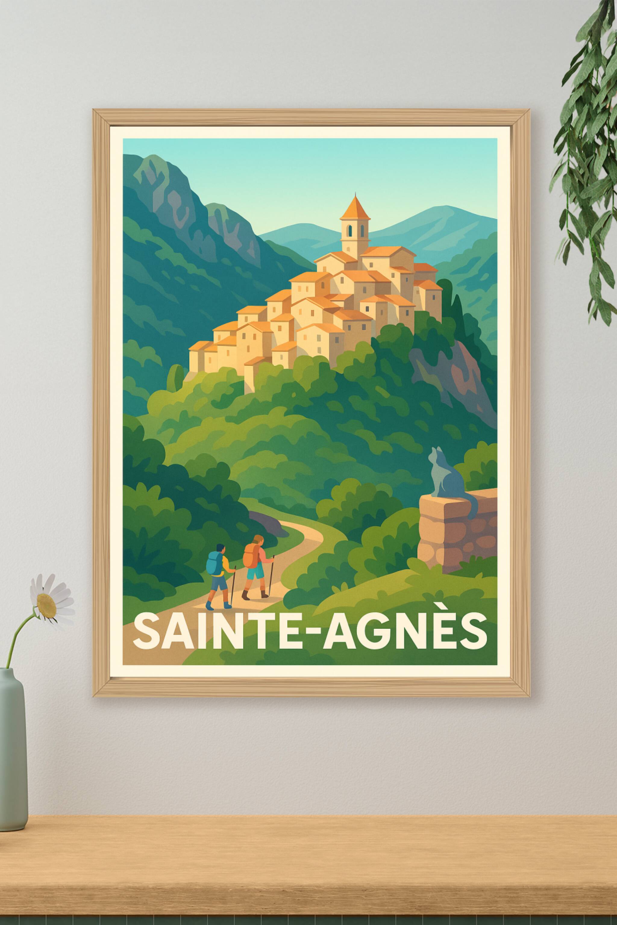 Affiche de Sainte-Agnès - Le village perché au cœur des montagnes