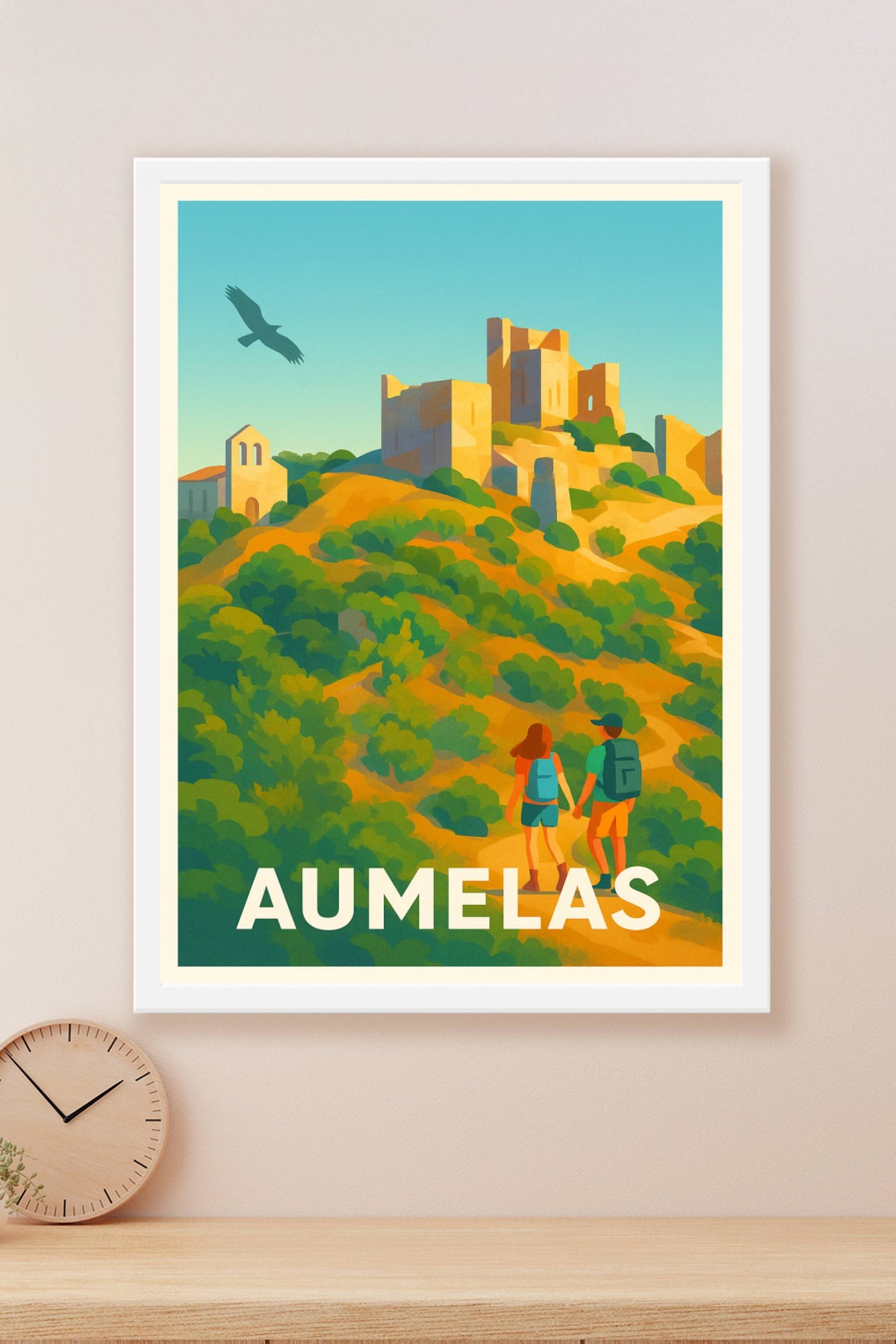 Affiche Aumelas — Escapade nature et patrimoine · poster d'art de Aumelas