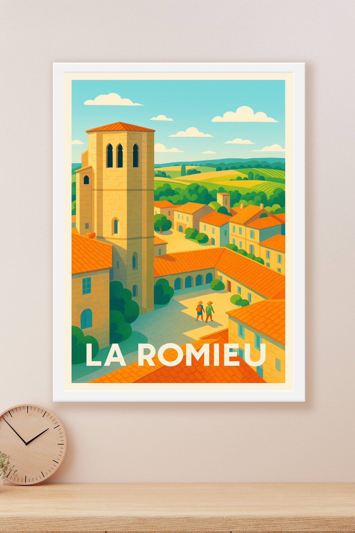 Affiche La Romieu — Charme historique au cœur de la Gascogne · poster d'art de La Romieu