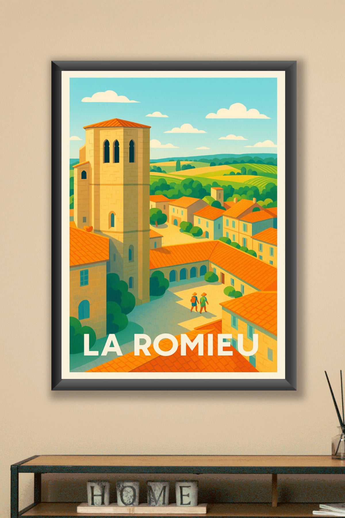 Affiche La Romieu — Charme historique au cœur de la Gascogne · poster d'art de La Romieu