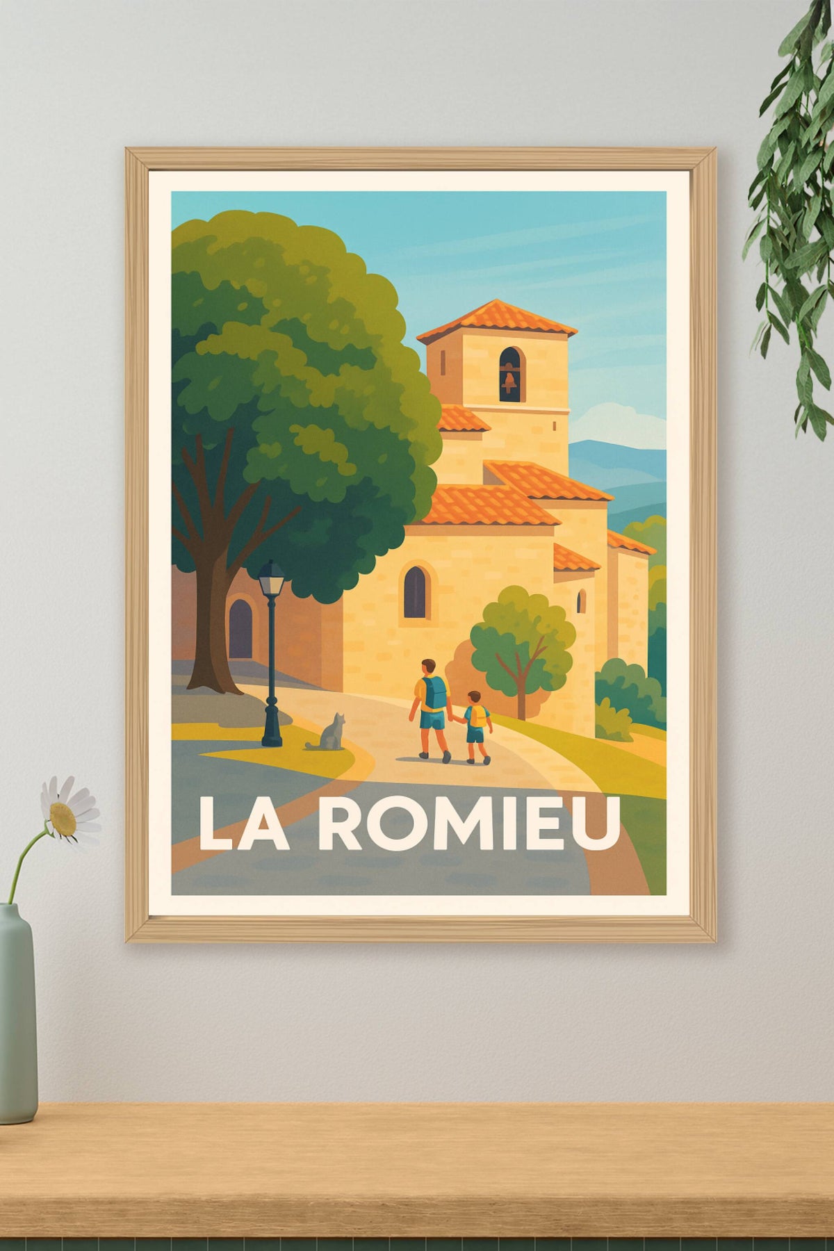 Affiche La Romieu — Balade paisible entre histoire et nature · poster d'art de La Romieu