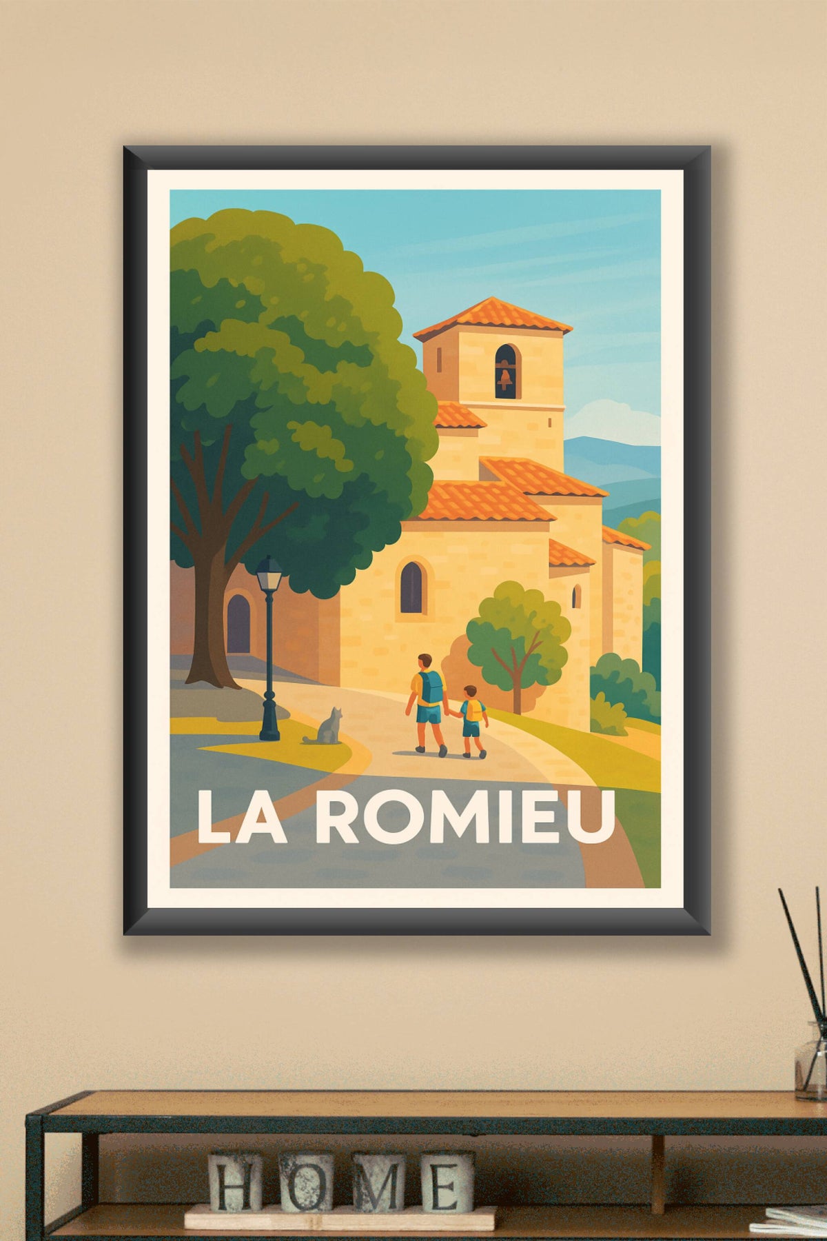 Affiche La Romieu — Balade paisible entre histoire et nature · poster d'art de La Romieu