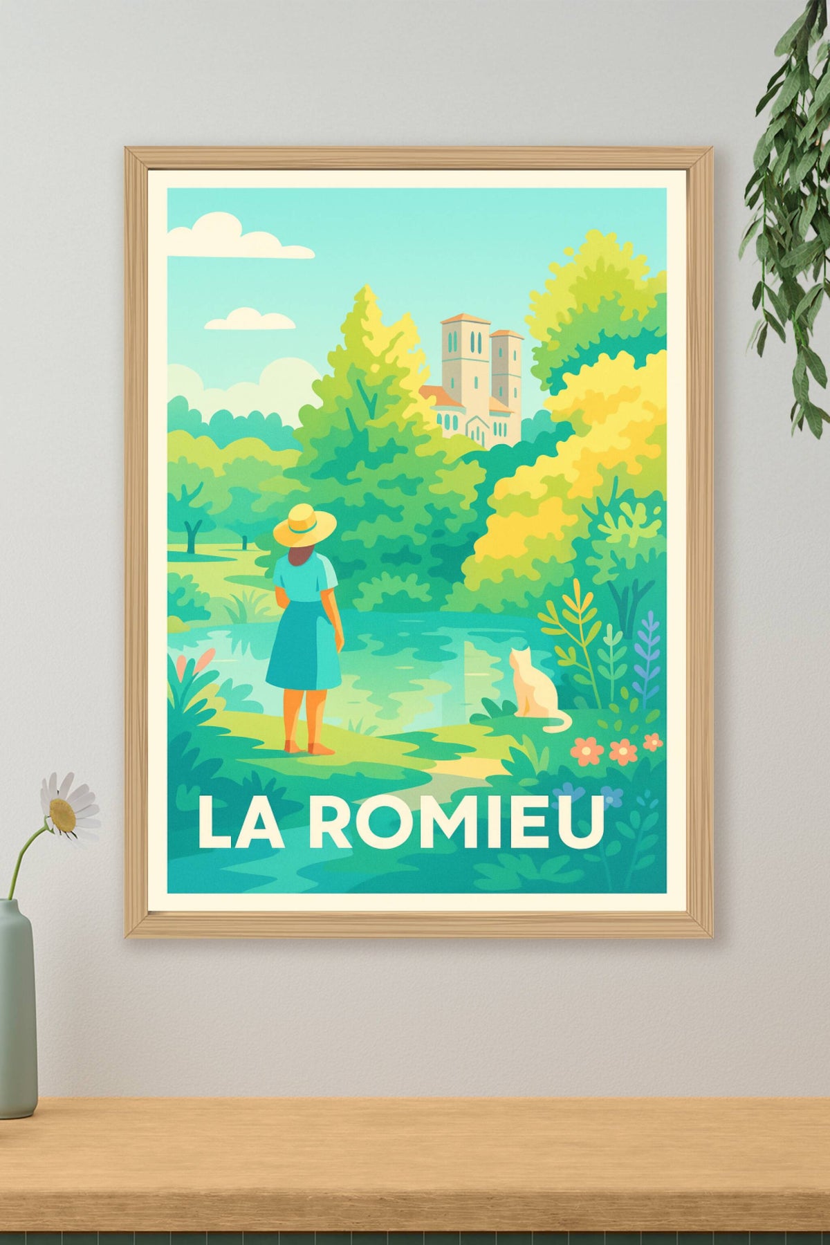Affiche La Romieu — Évasion bucolique au cœur de la nature · poster d'art de La Romieu