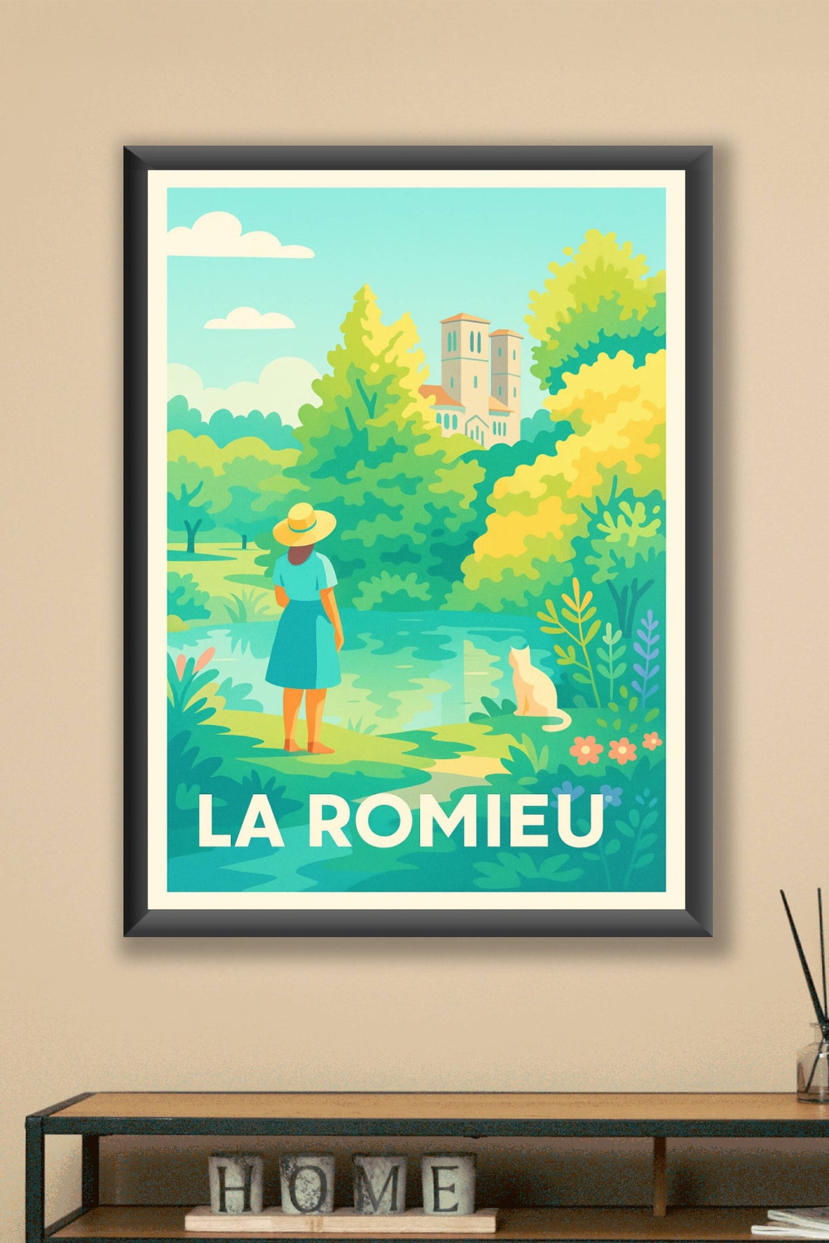 Affiche La Romieu — Évasion bucolique au cœur de la nature · poster d'art de La Romieu