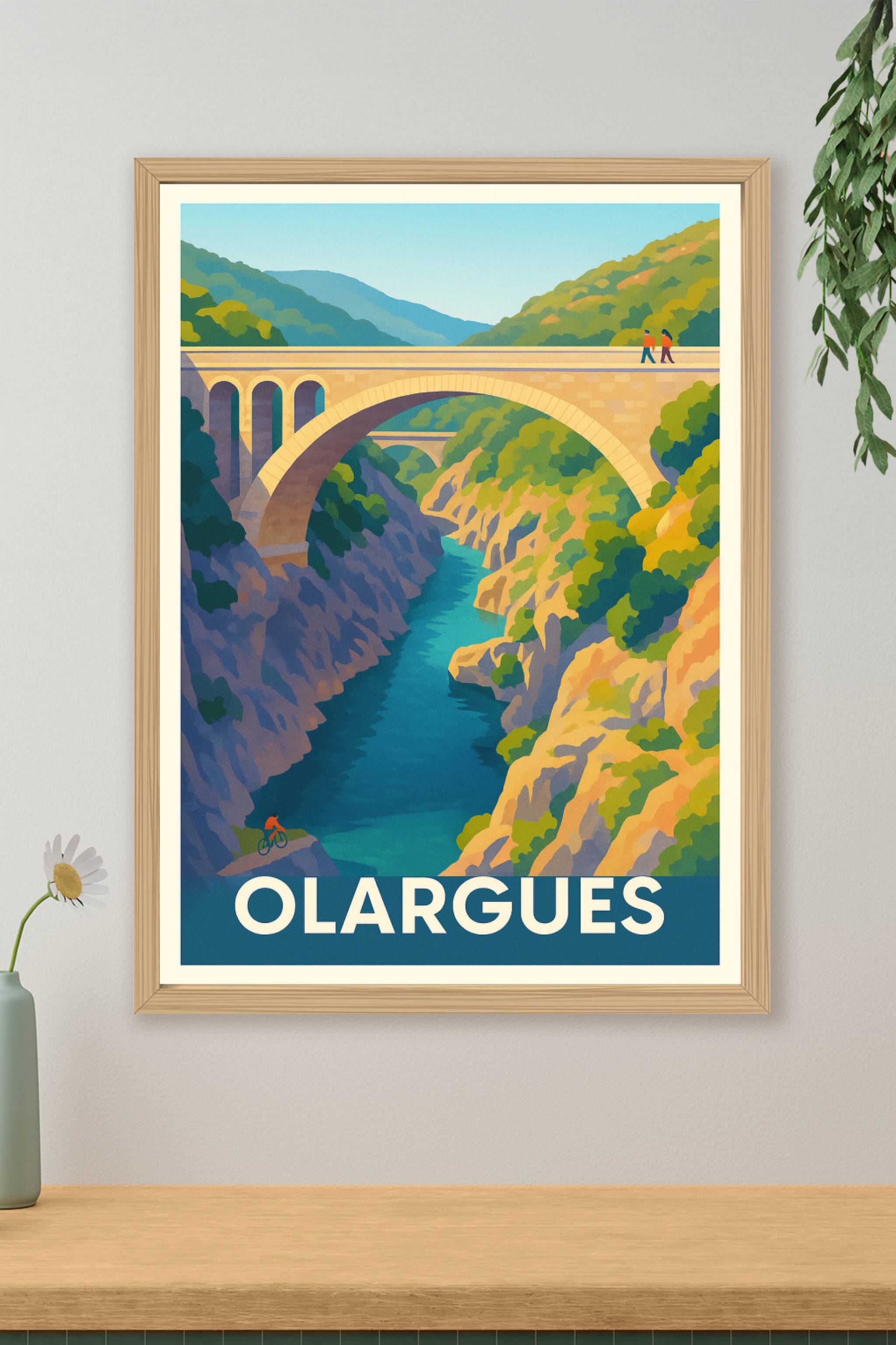 Affiche de Olargues - L'authenticité entre nature et patrimoine
