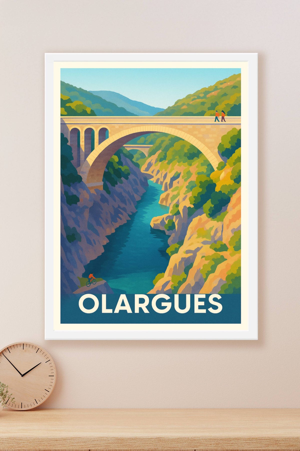 Affiche Olargues — L'authenticité entre nature et patrimoine · poster d'art de Olargues