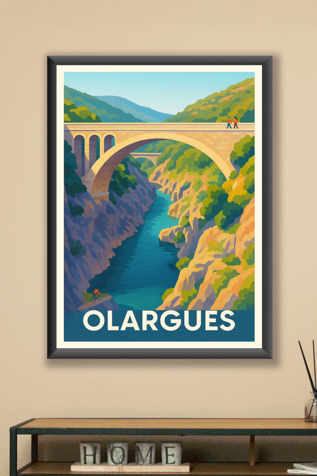 Affiche Olargues — L'authenticité entre nature et patrimoine · poster d'art de Olargues