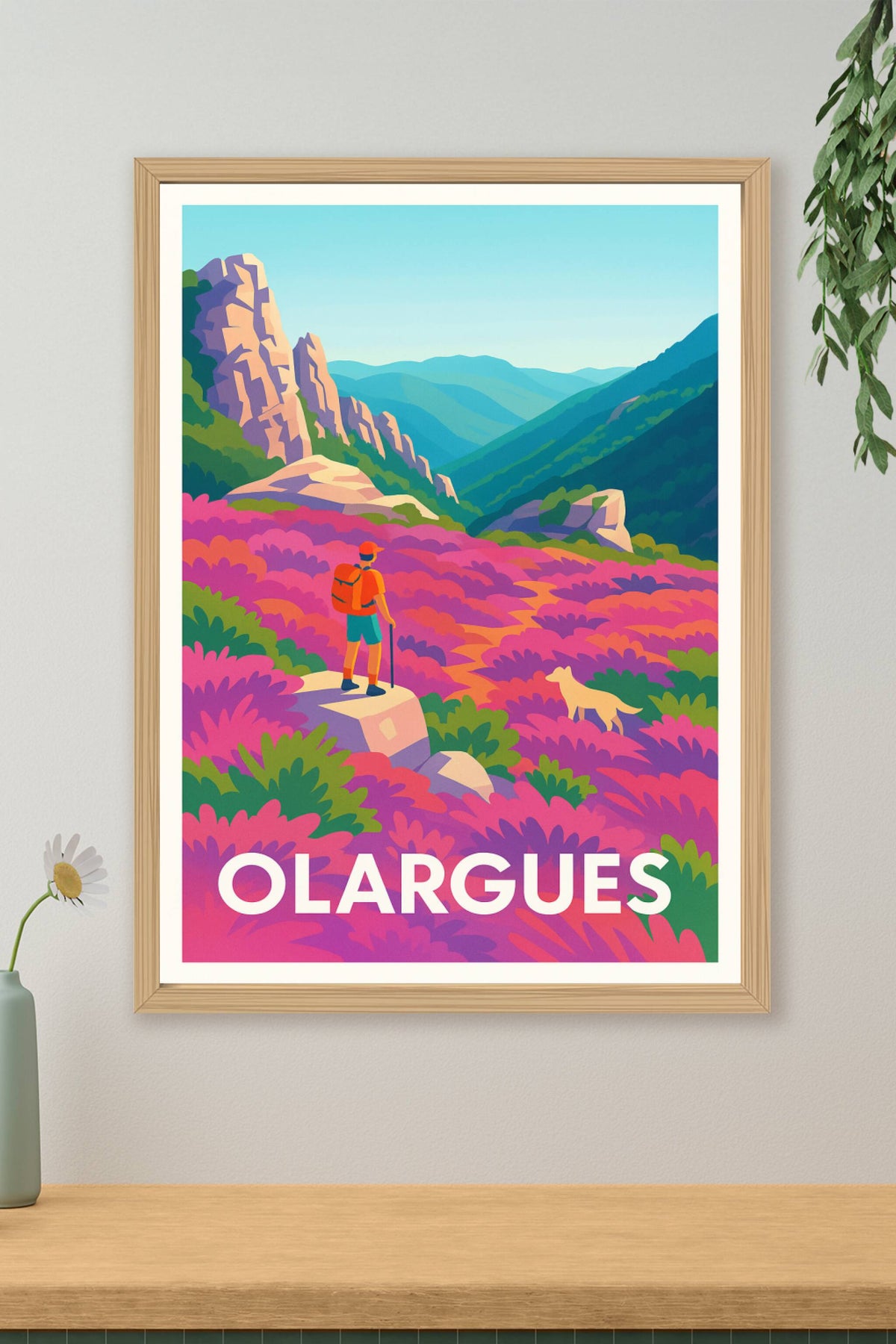 Affiche Olargues — Escapade nature au cœur des montagnes · poster d'art de Olargues