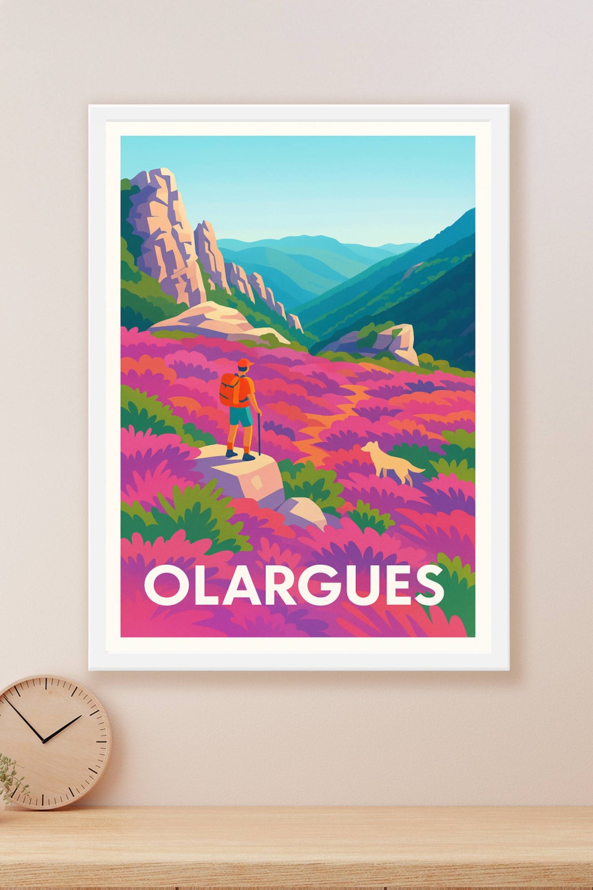 Affiche Olargues — Escapade nature au cœur des montagnes · poster d'art de Olargues