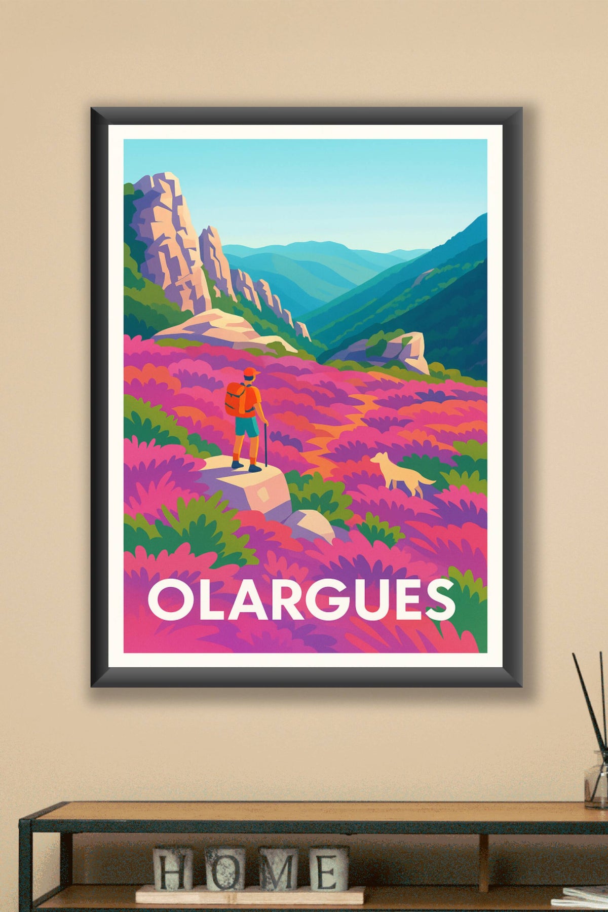 Affiche Olargues — Escapade nature au cœur des montagnes · poster d'art de Olargues
