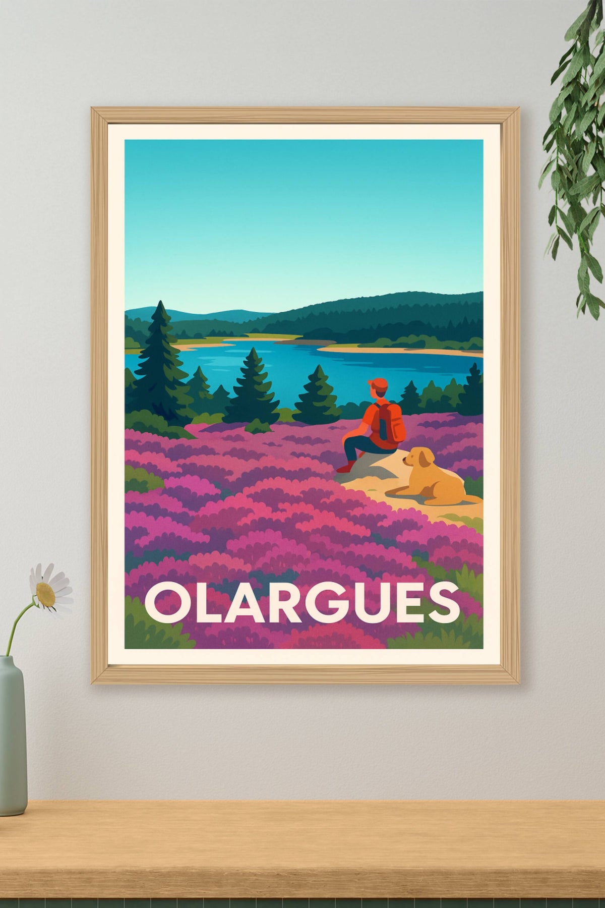 Affiche Olargues — Évasion nature au cœur des paysages paisibles · poster d'art de Olargues